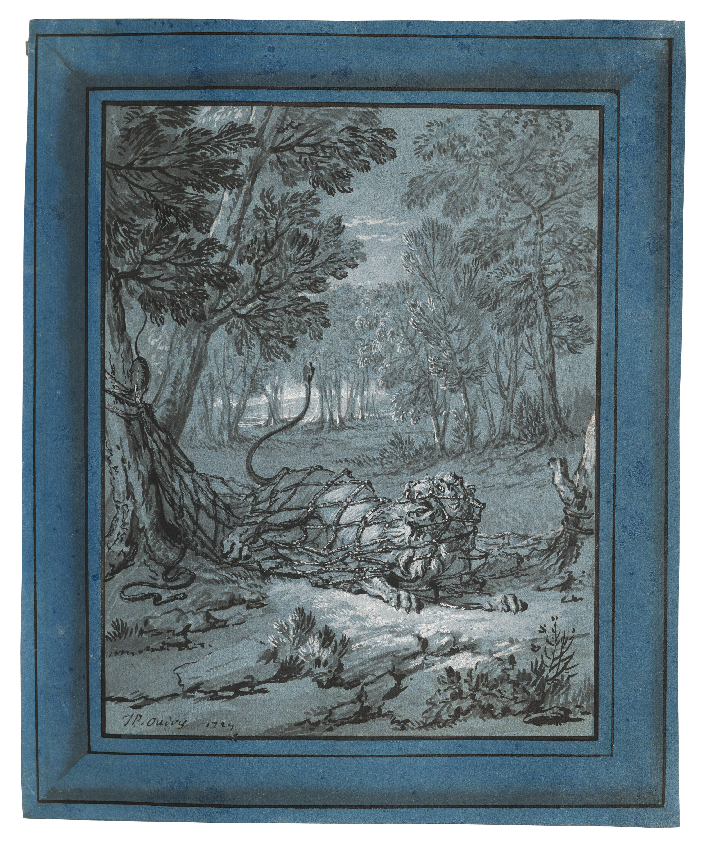 Jean Baptiste Oudry — Альбом с фронтисписом и 138 иллюстрациями к I-VI книгам басен Жана де Лафонтена, изображение 3