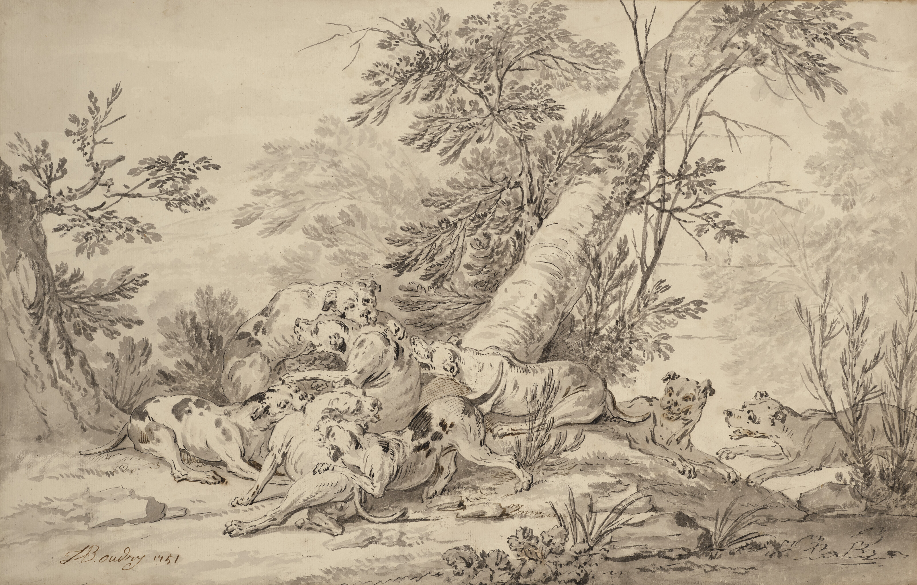 Jean Baptiste Oudry — Битва между врагами навсегда