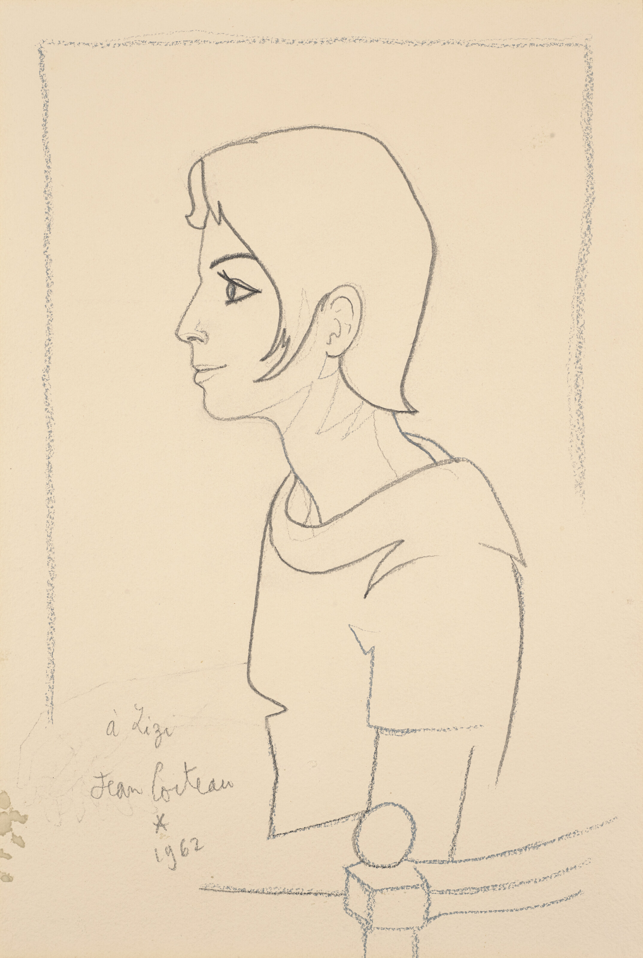 Jean Cocteau — Портрет де Зизи Жанмера