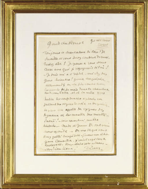 Jean Cocteau — ПИСЬМО ЖАНА КОКТО В РАМКЕ, 20 ВЕК