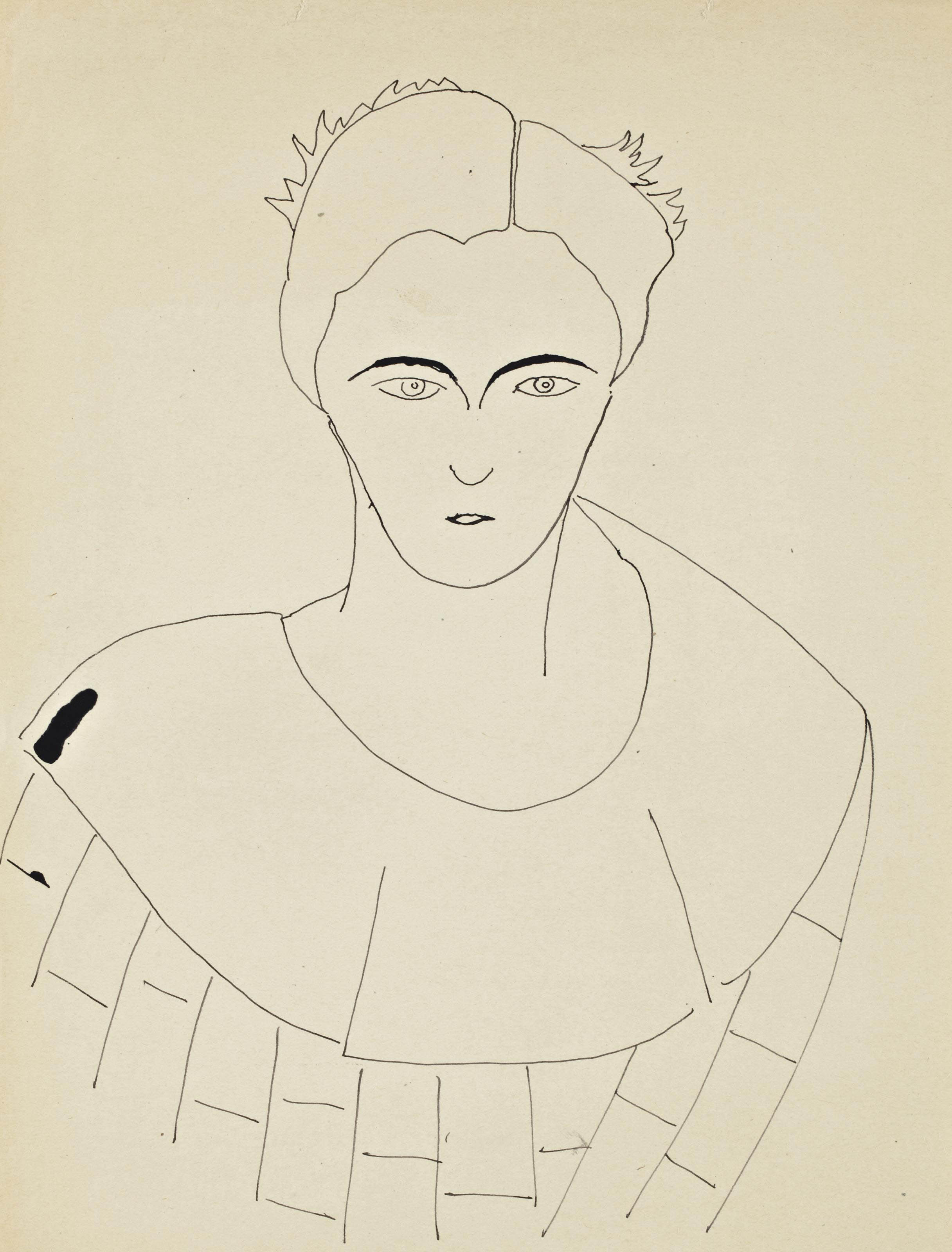 Jean Cocteau — Великолепные портреты-презюмы Валентина Гюго и Жана Кокто