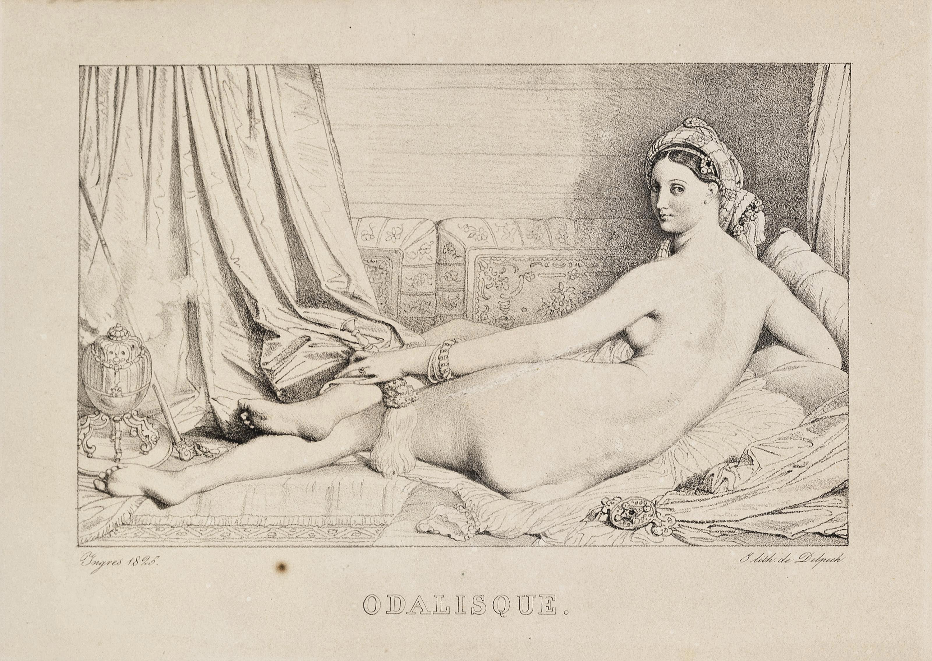 Jean Dominique Ingres — Одалиска (Дельтейл 9)