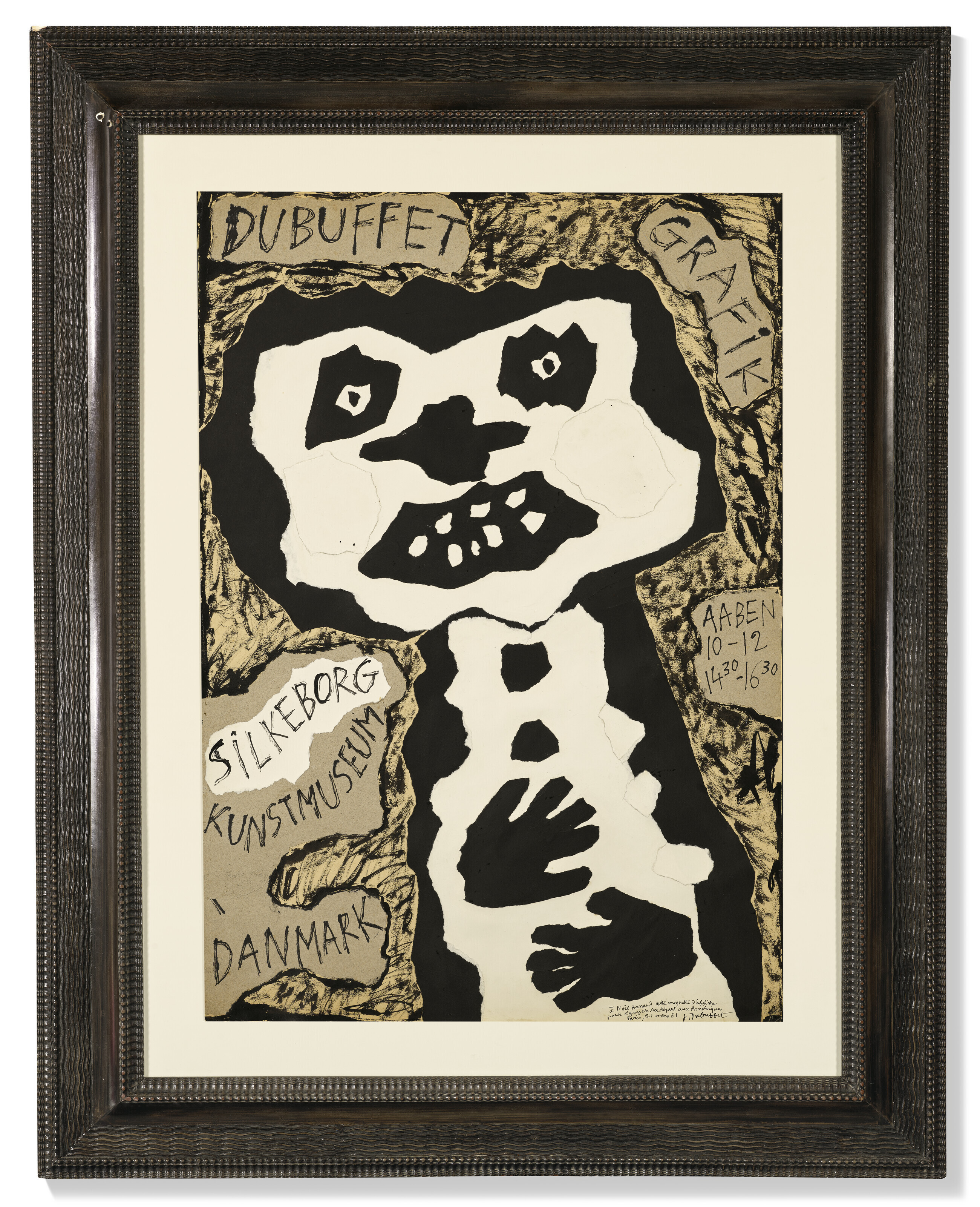 Jean Dubuffet — Персонаж с белыми зубами (Макет для оформления экспозиции Силькеборга) (Персонаж с белыми зубами (макет для плаката выставки в Силькеборге)), изображение 2