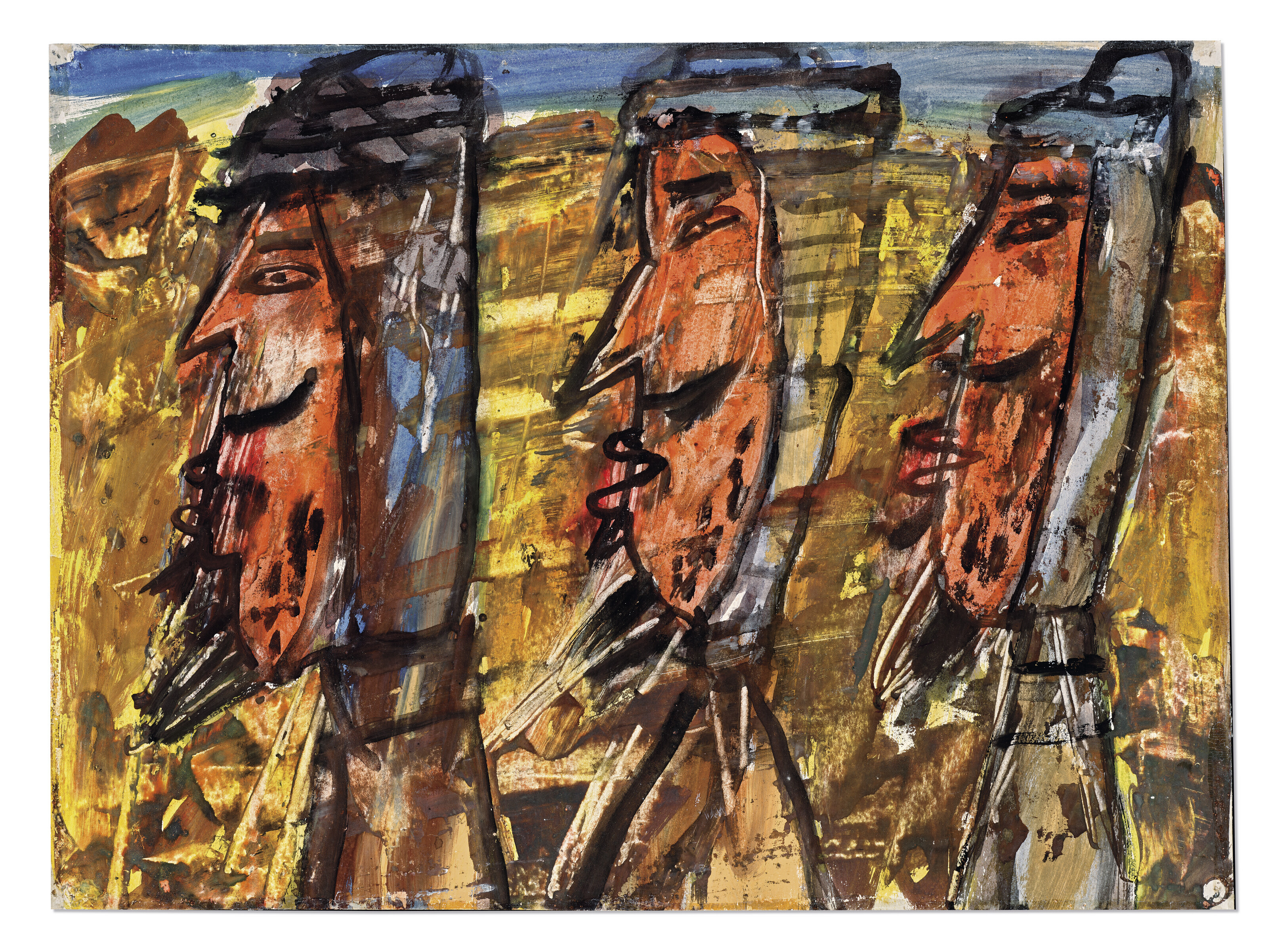 Jean Dubuffet — Трое бедуинов