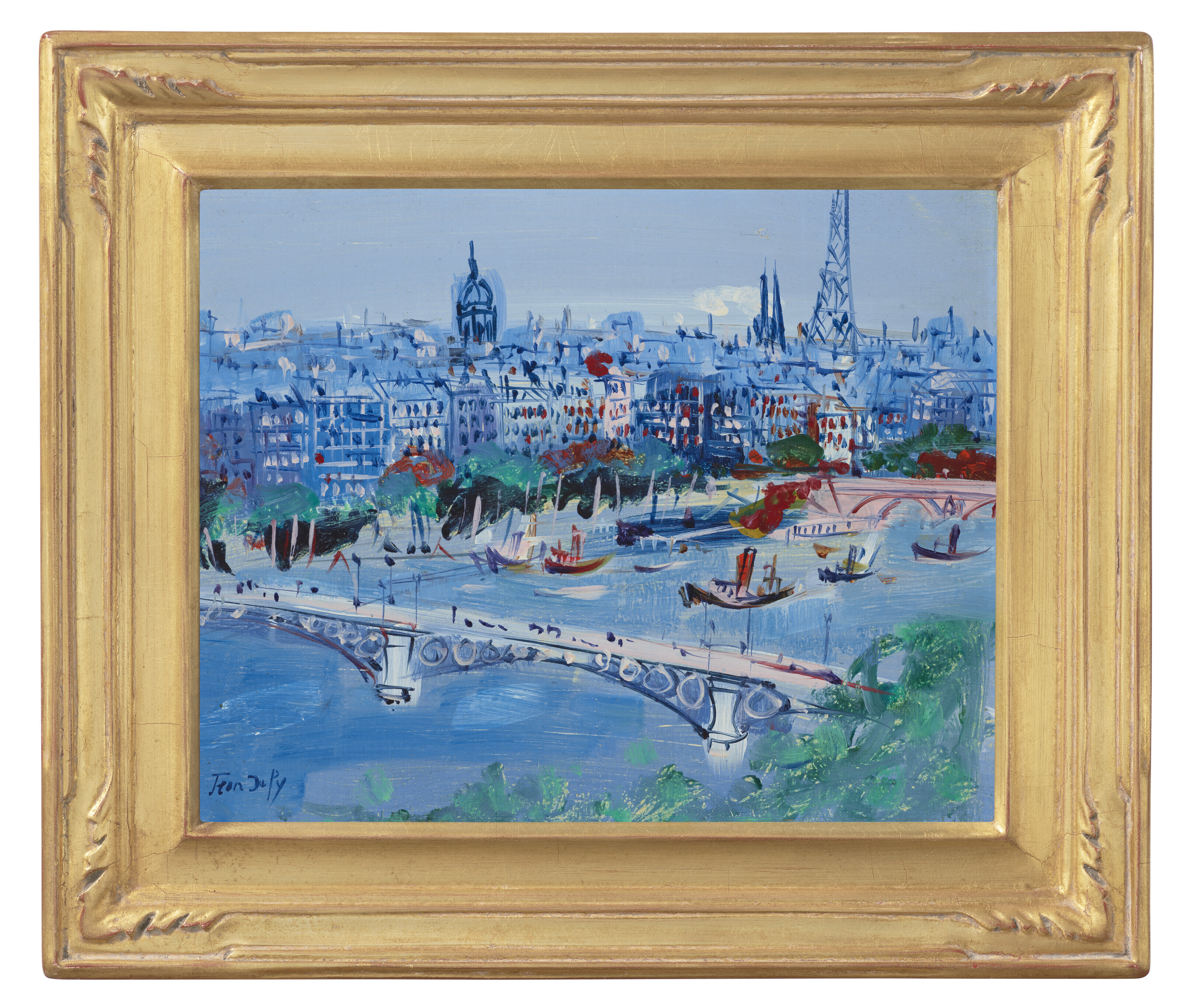 Jean Dufy — Набережная Сены на мосту Карусель, изображение 2