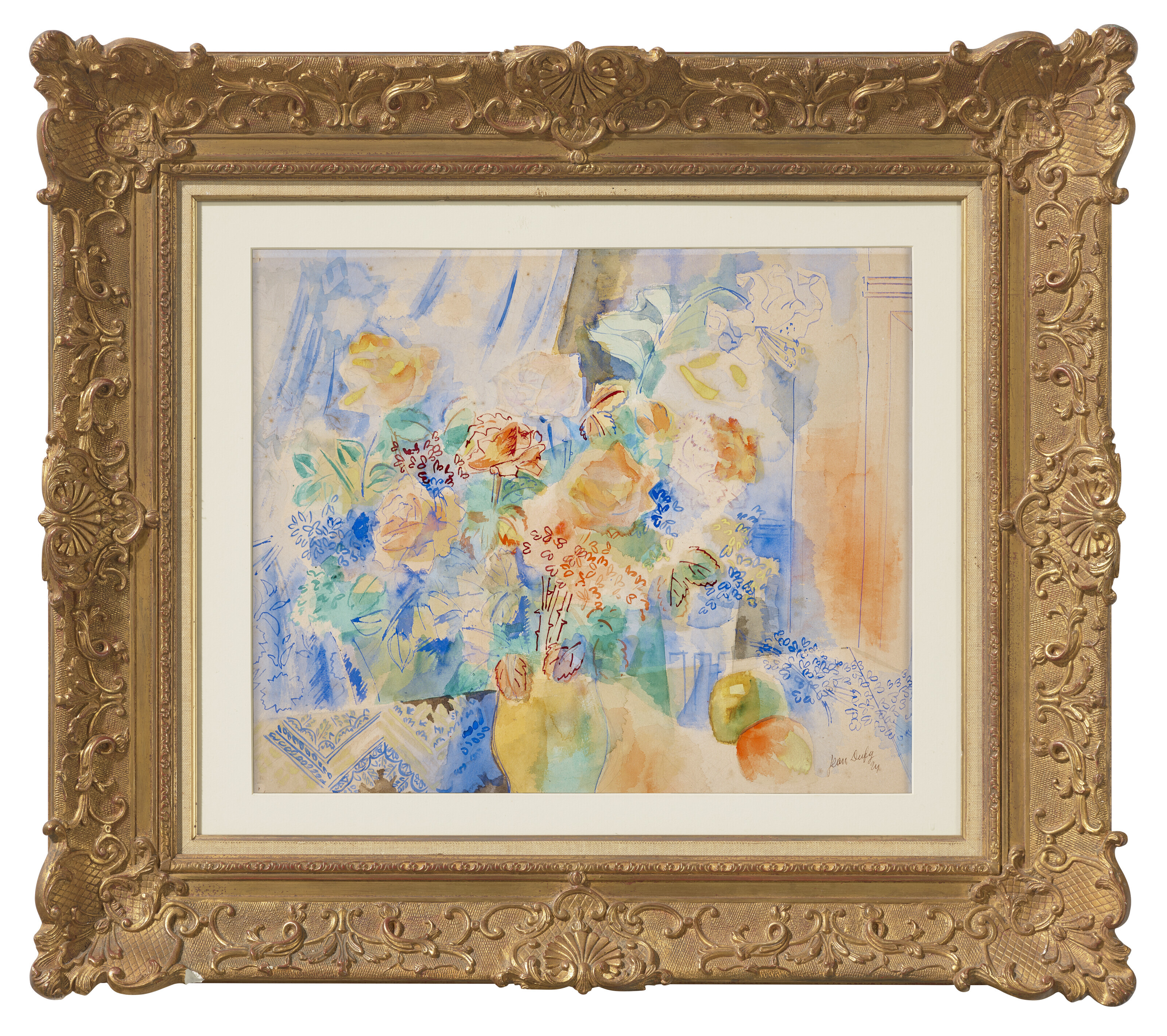 Jean Dufy — Букет из роз и лилий, изображение 2