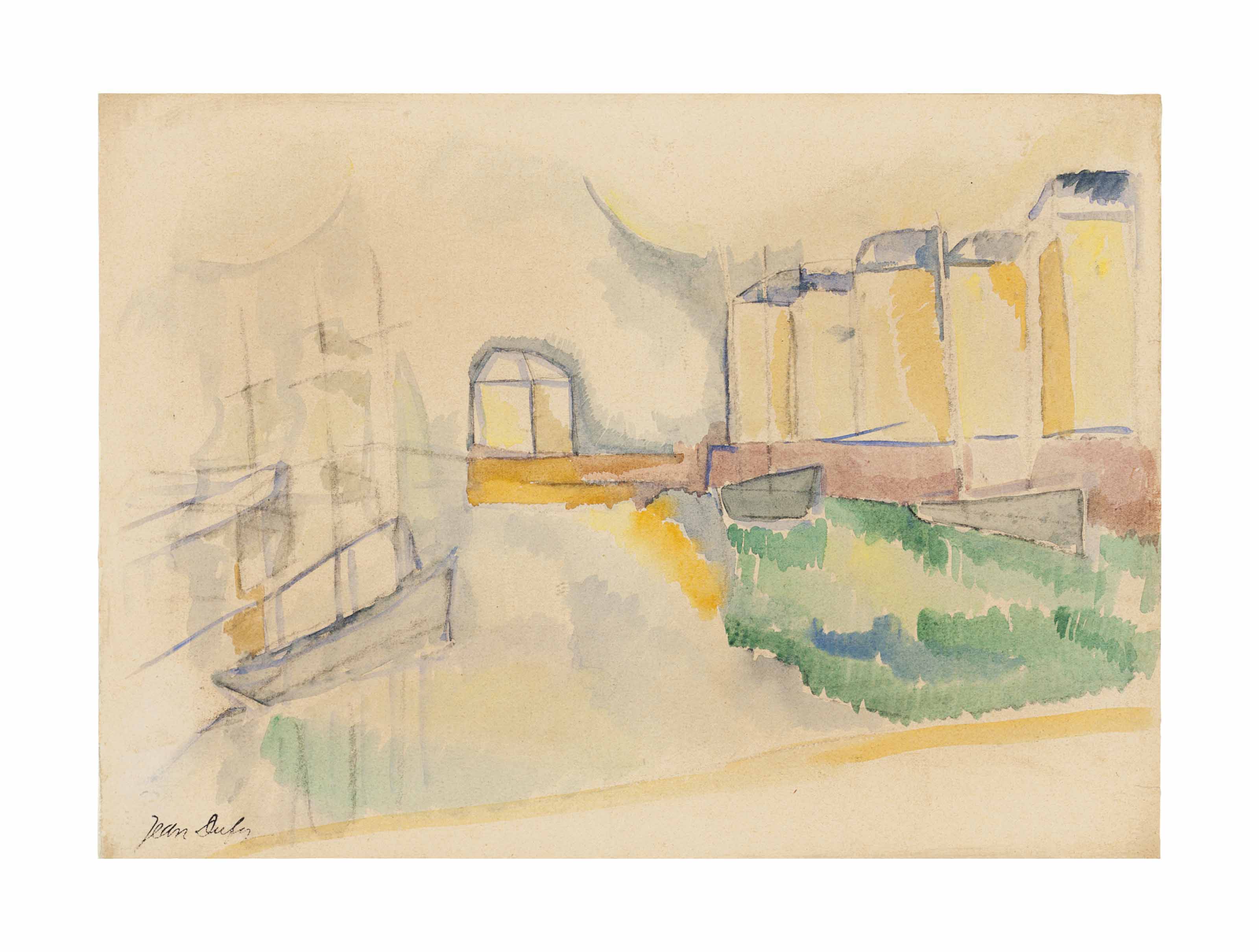 Jean Dufy — Бато в Порту