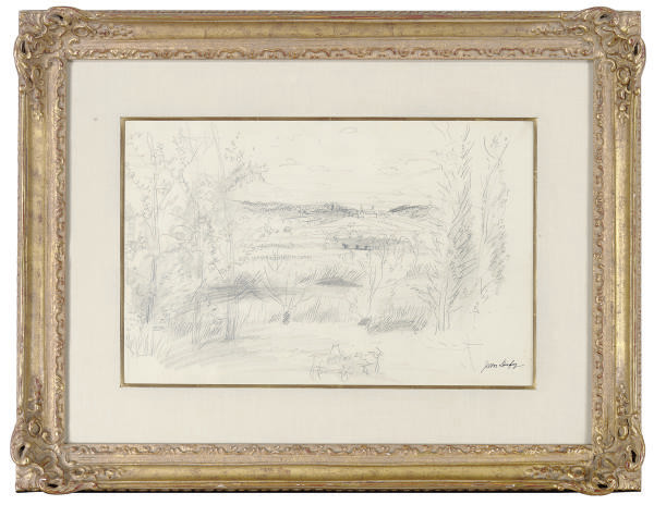 Jean Dufy — Повозка, запряженная лошадьми, во французской сельской местности