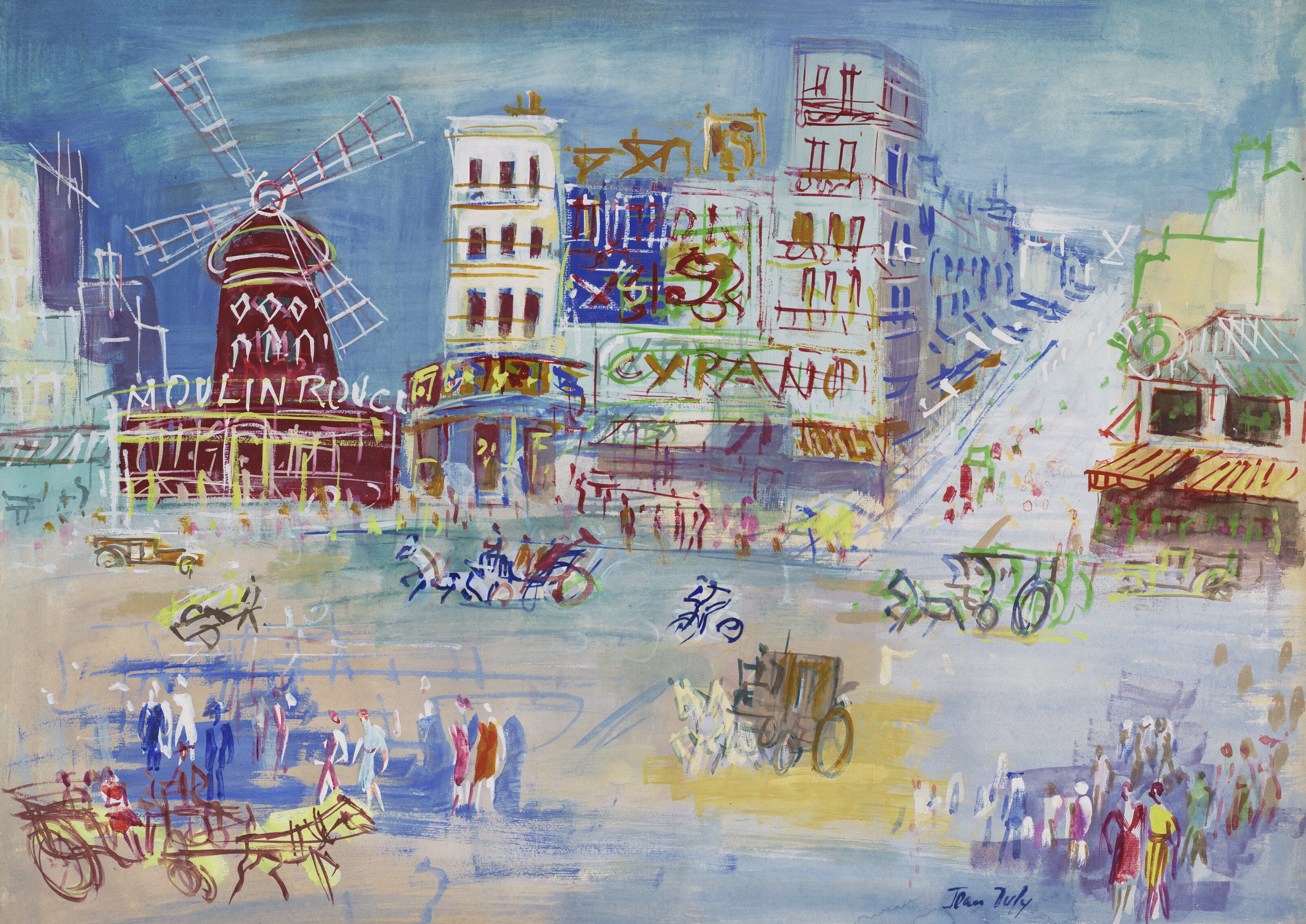 Jean Dufy — Ле Мулен-Руж