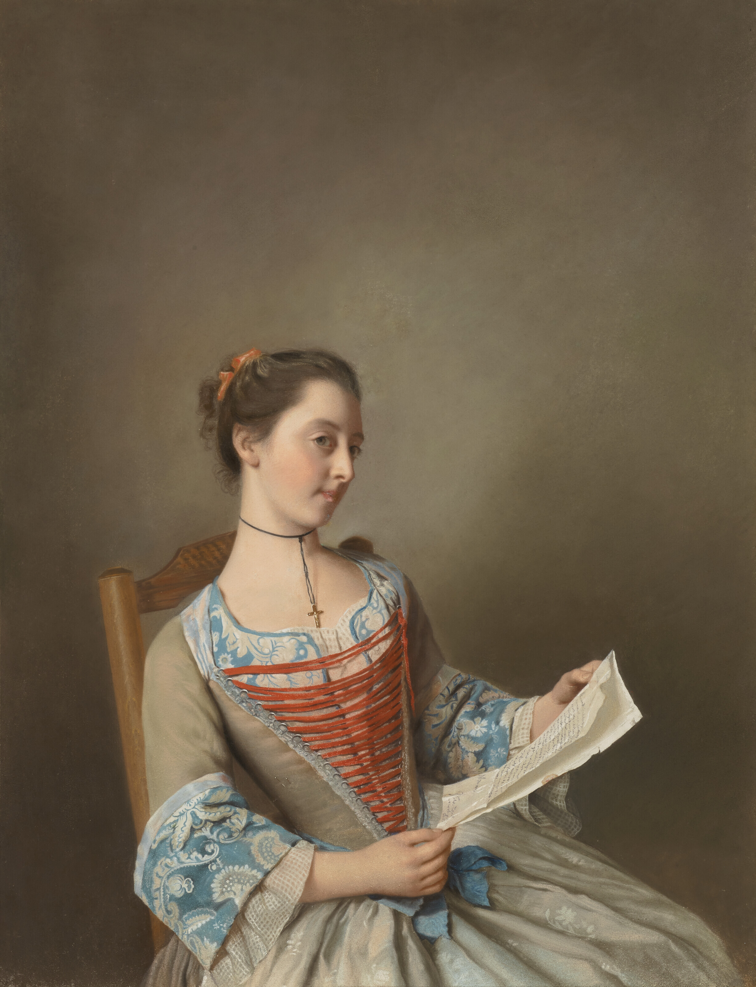 Jean Etienne Liotard — ‘Лизез" (Портрет Сюзанны Льюис в сидячем положении)