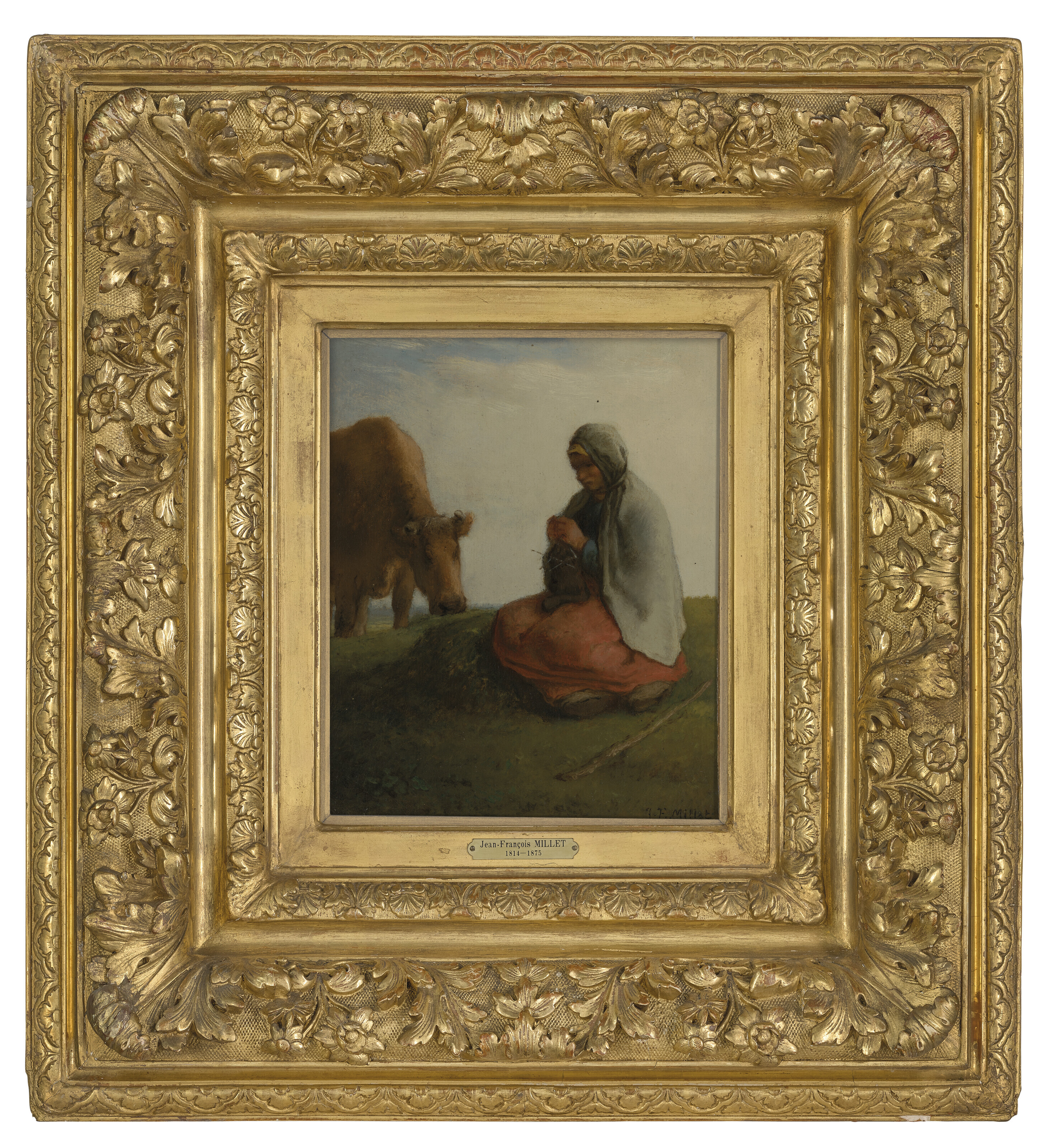 Jean Francois Millet — Пастушка, вяжущая, изображение 2