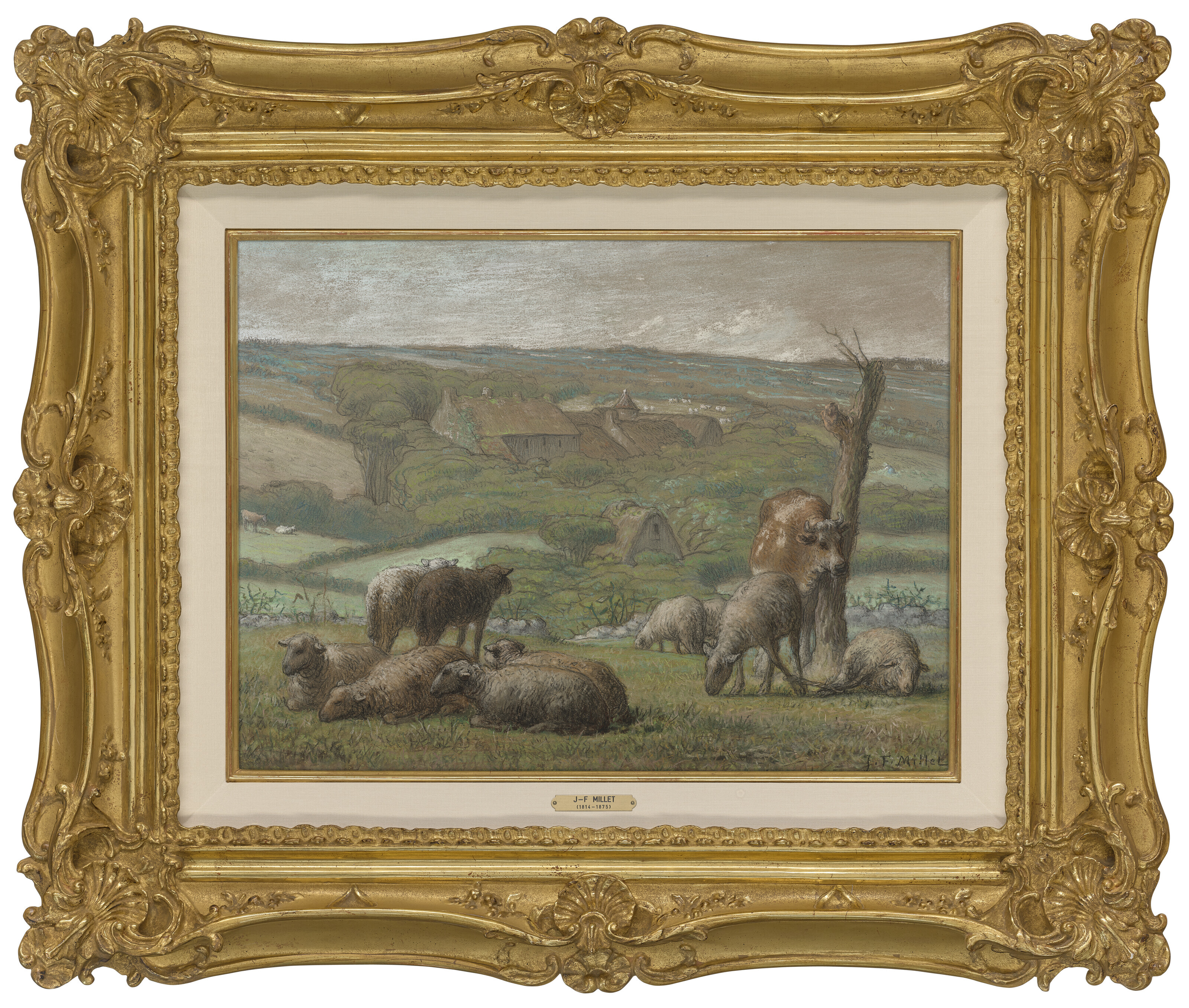 Jean Francois Millet — Сельский проезд по дорогам и мутонам : ферма Лье-Байи, изображение 2