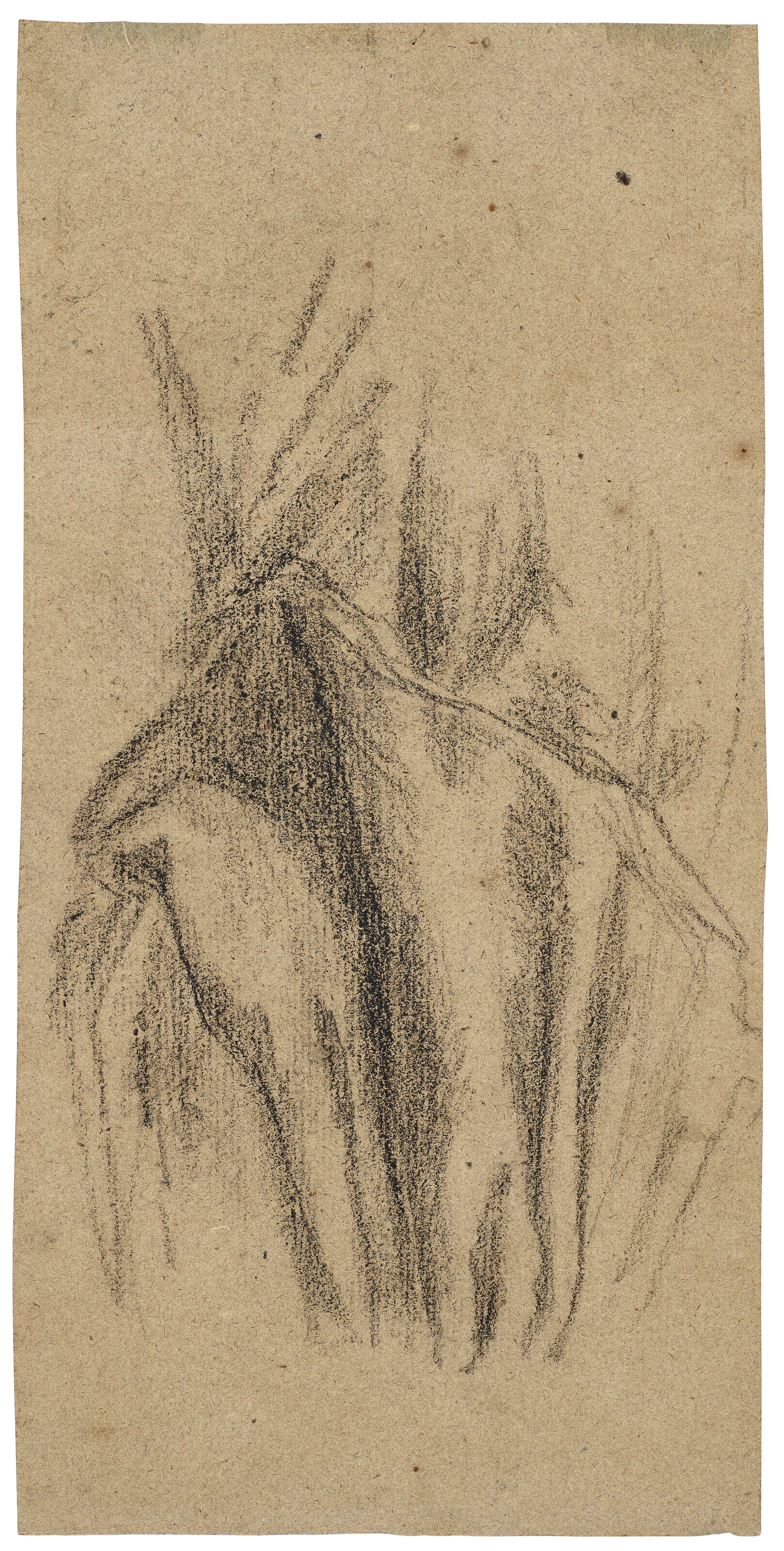 Jean Francois Millet — Проработка фартука (спереди) ; Проработка драпировки (сзади)