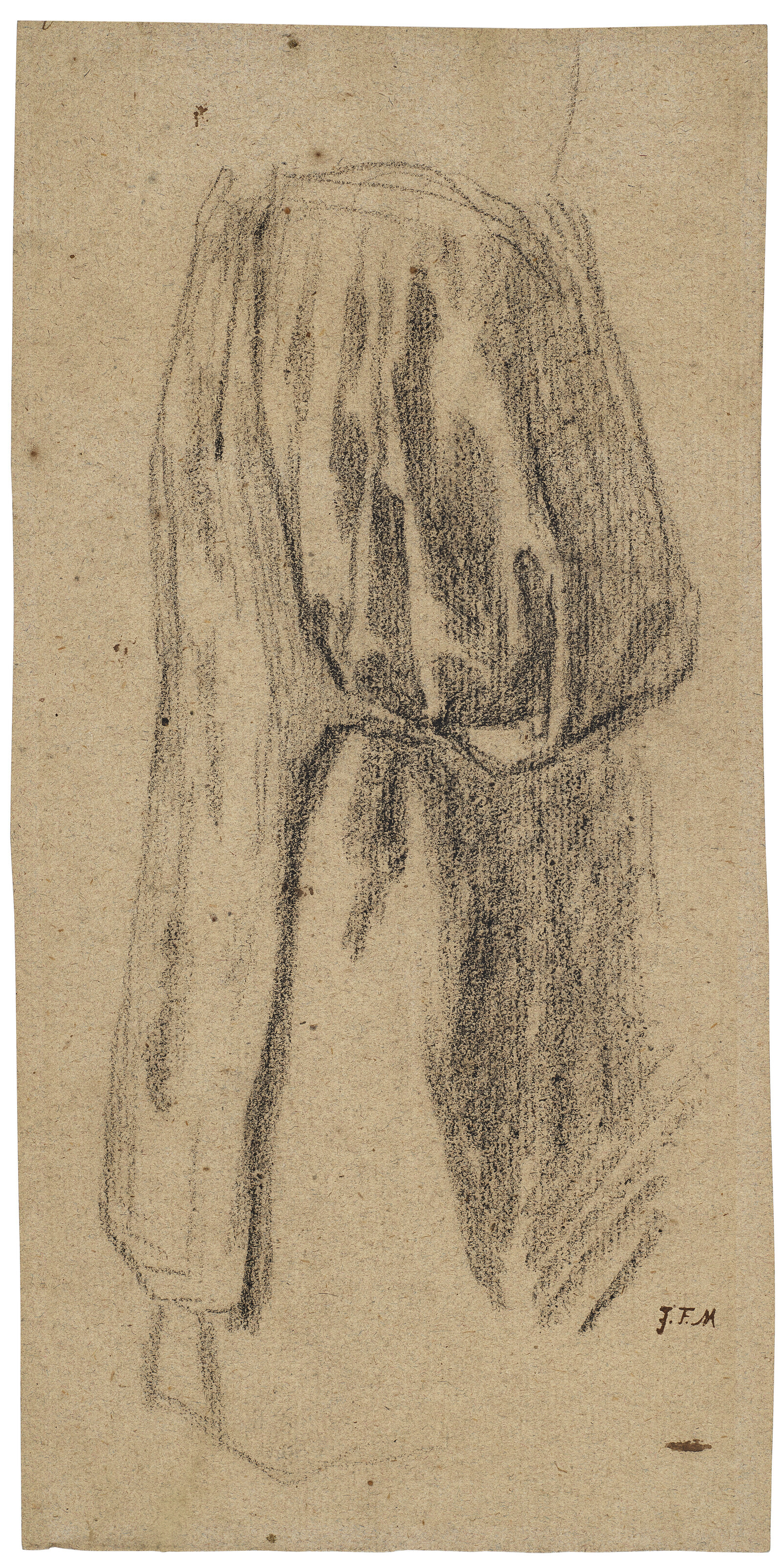 Jean Francois Millet — Проработка фартука (спереди) ; Проработка драпировки (сзади), изображение 2