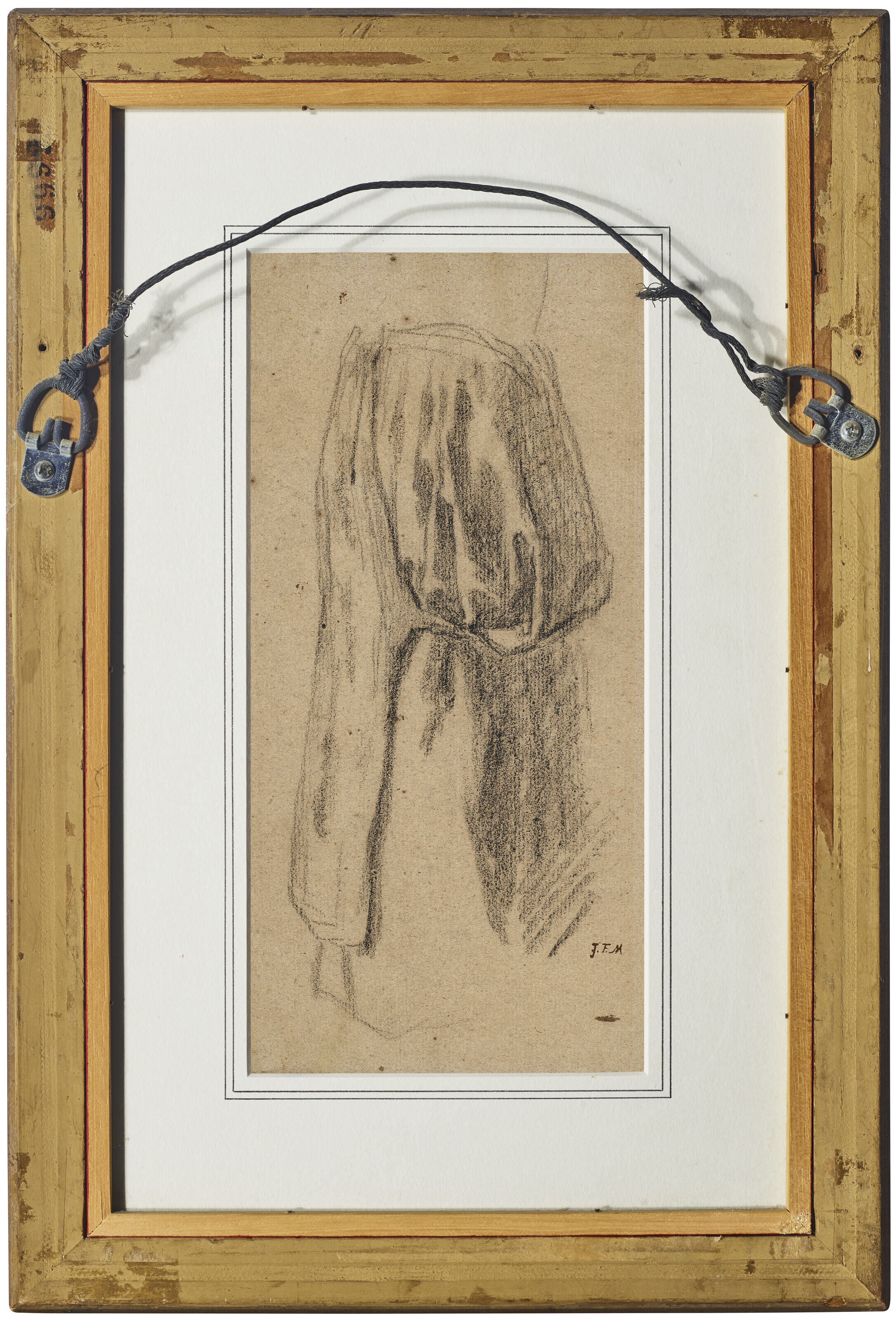 Jean Francois Millet — Проработка фартука (спереди) ; Проработка драпировки (сзади), изображение 4