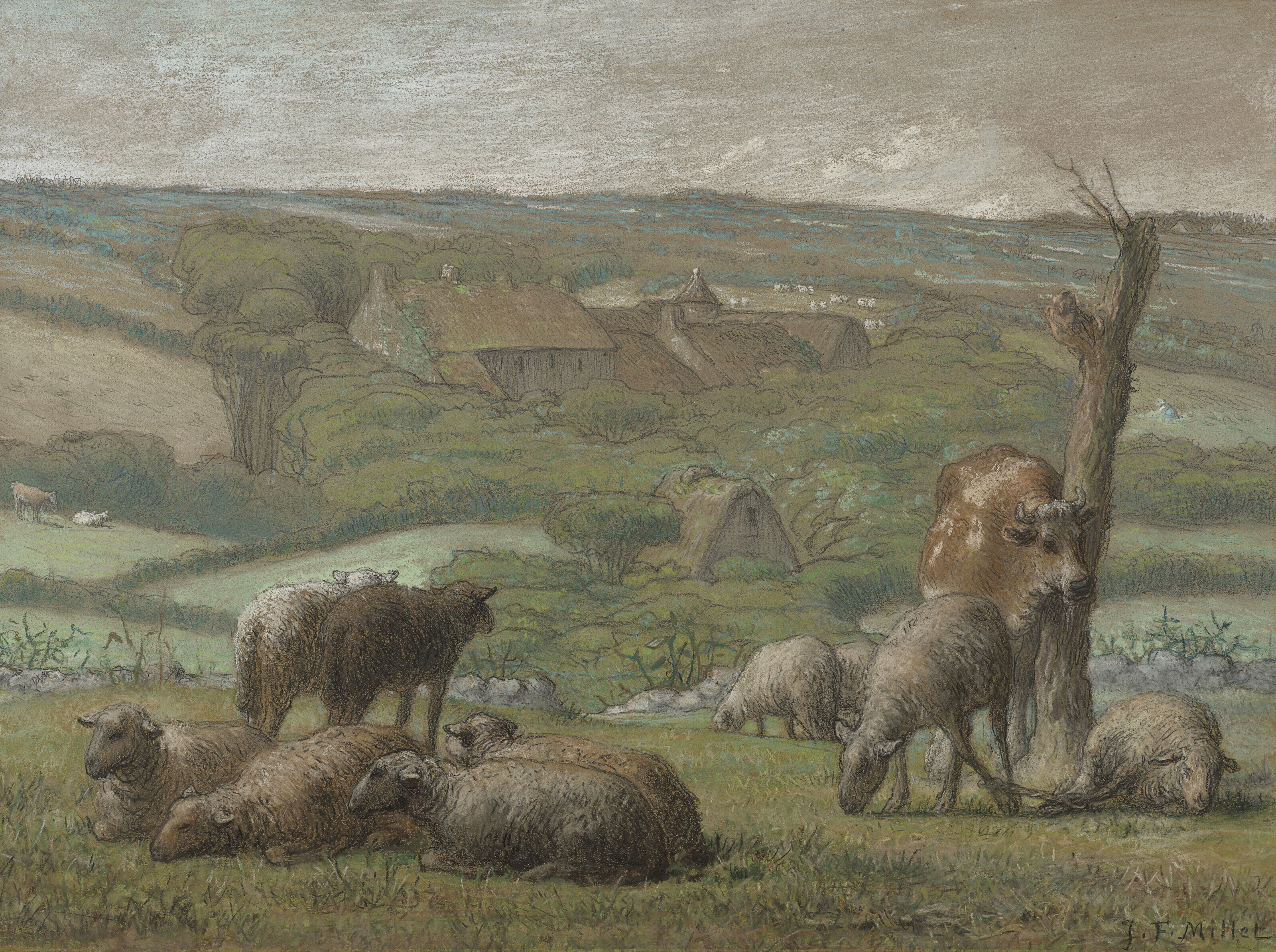 Jean Francois Millet — Сельский пейзаж