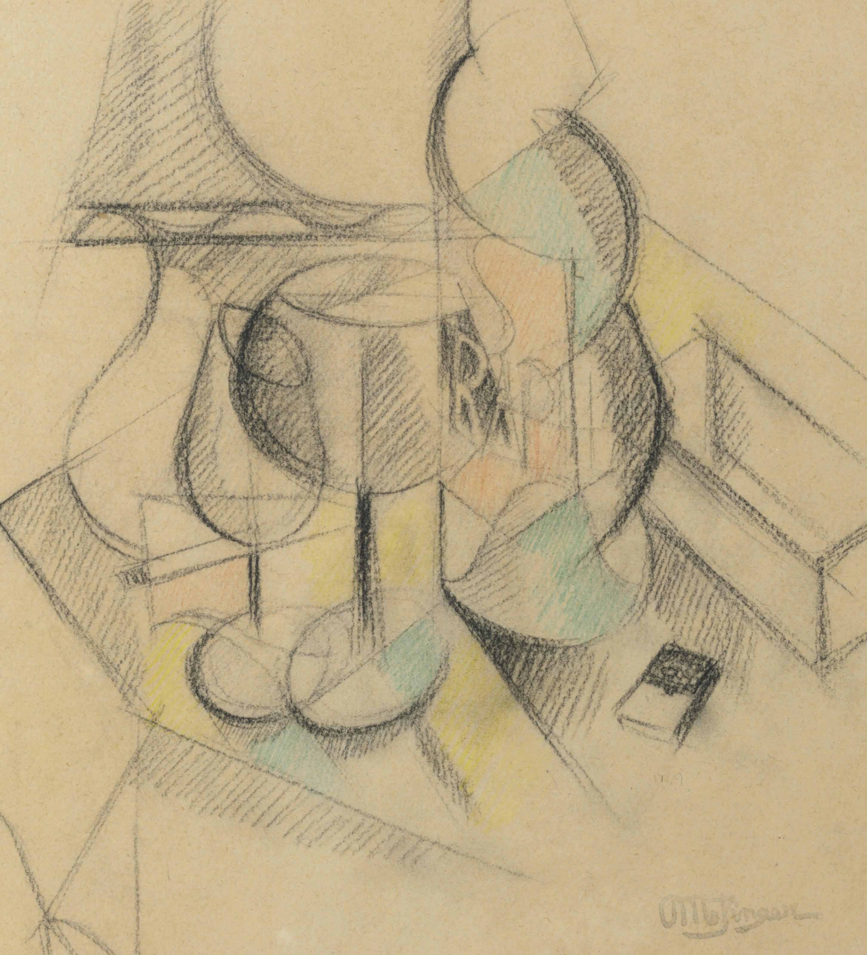 Jean Metzinger — Двое мужчин и бутыль Сен-Рафаэля