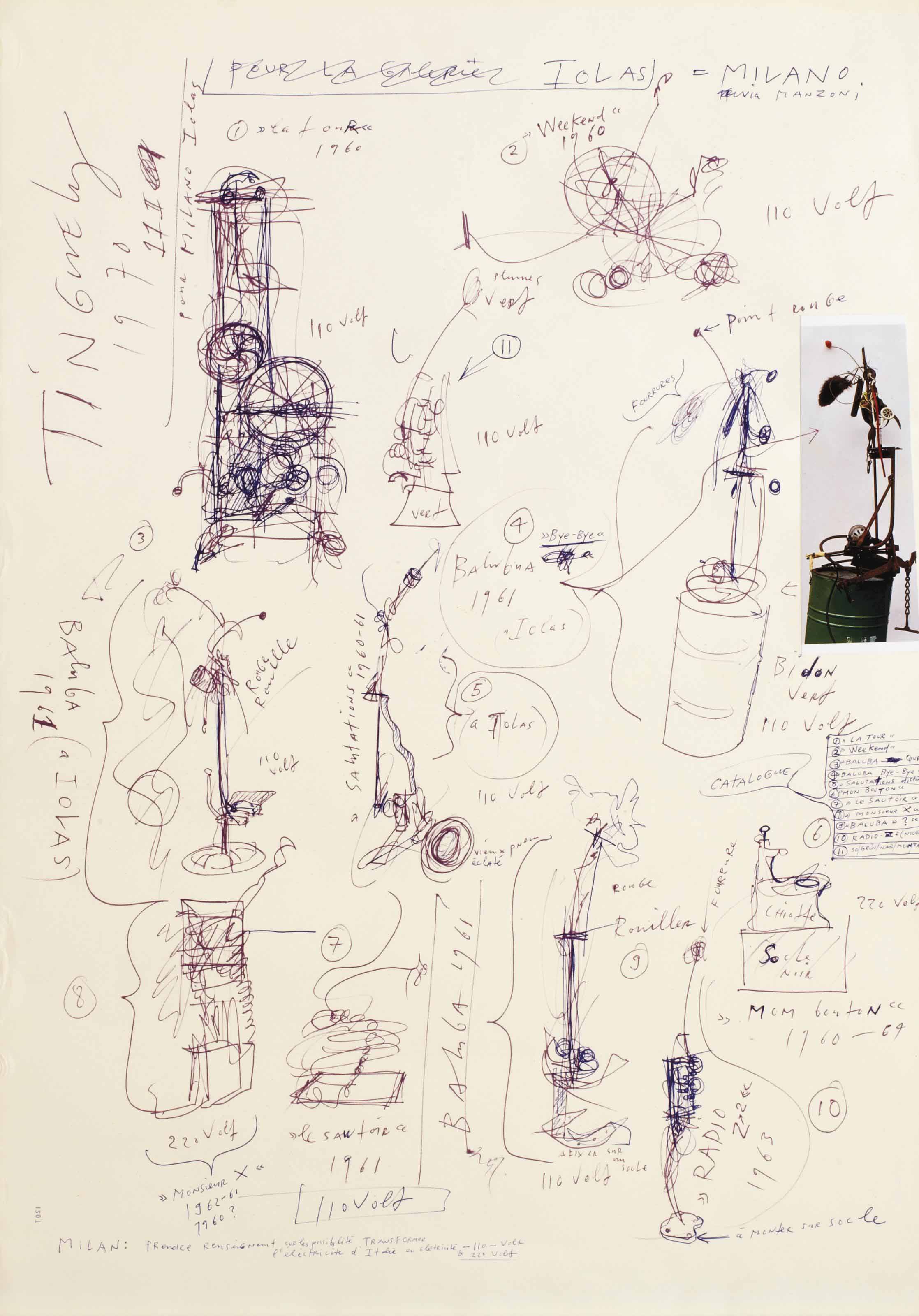 Jean Tinguely — Без названия (для галереи Iolas, Милан)