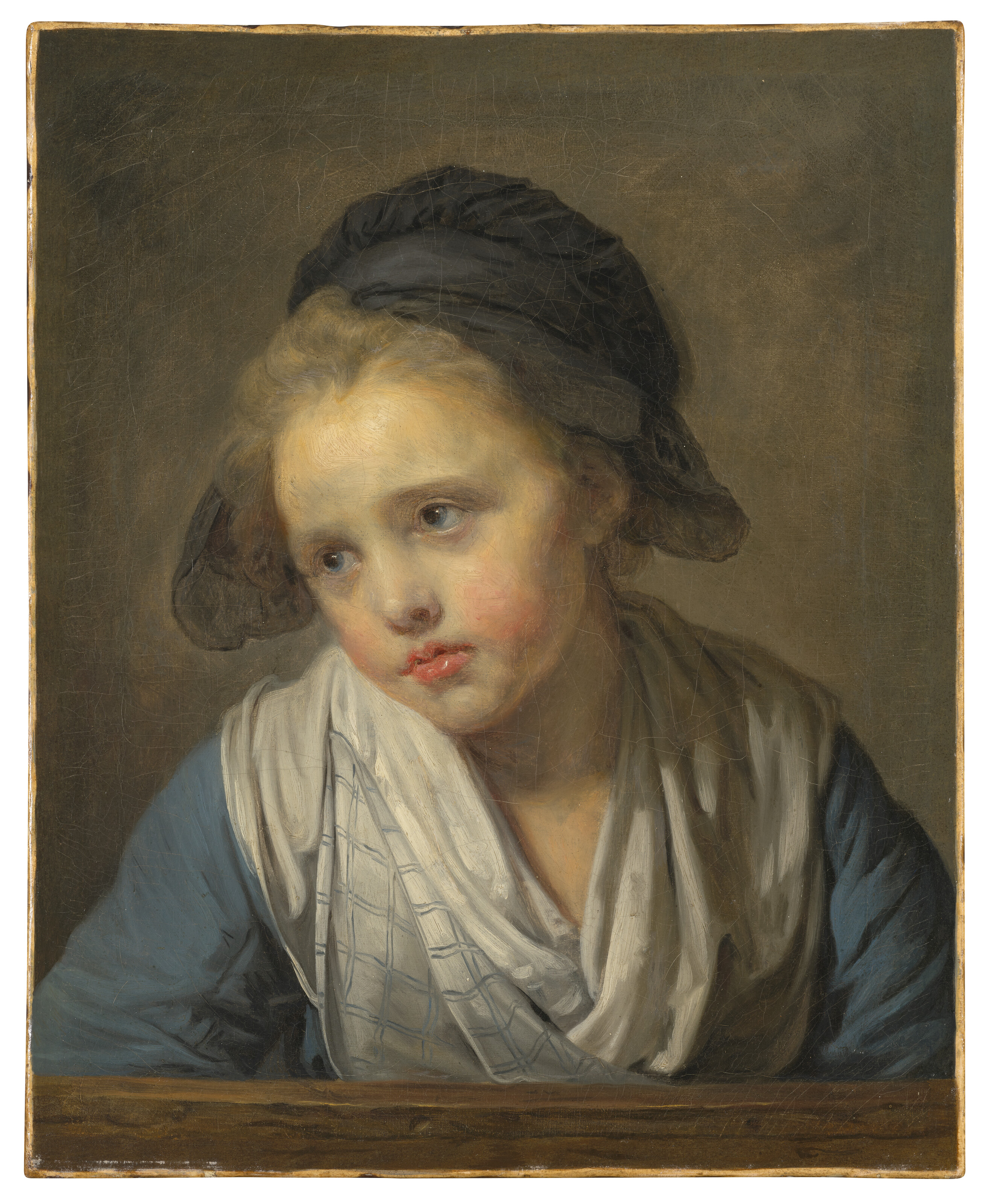 Jean-Baptiste Greuze — Молодая девушка на парапете, изображение 2