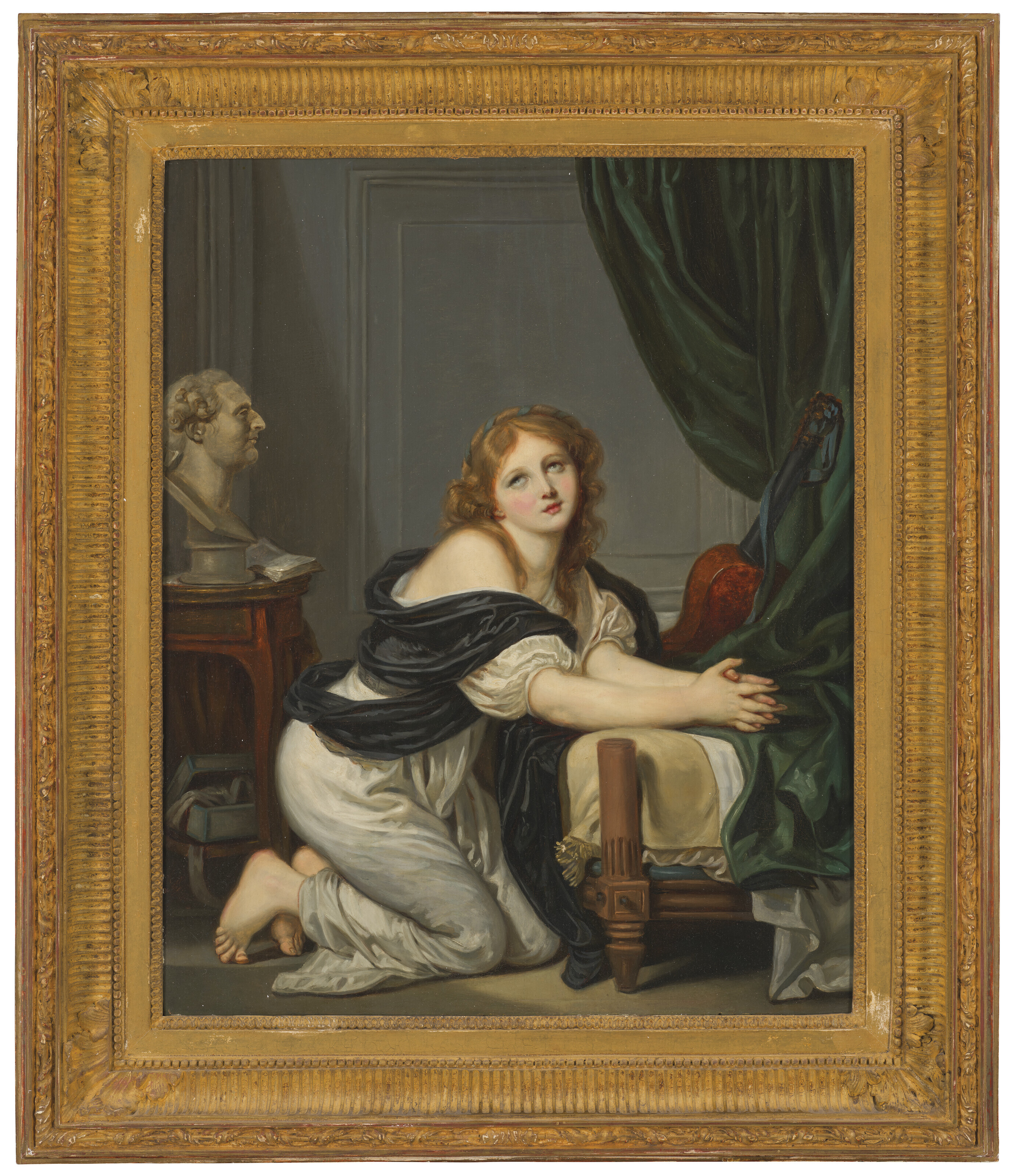 Jean-Baptiste Greuze — Еще совсем юная девочка в приэре, изображение 2