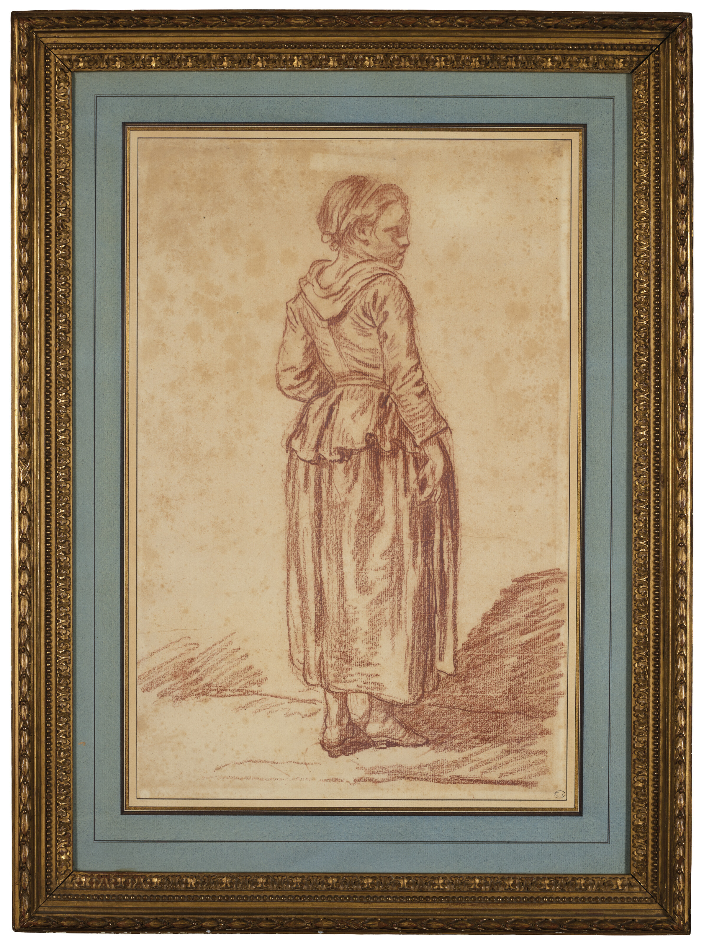 Jean-Baptiste Greuze — Этюд молодой девушки, в расцвете сил, место встречи, тет-а-тет между нами, изображение 2