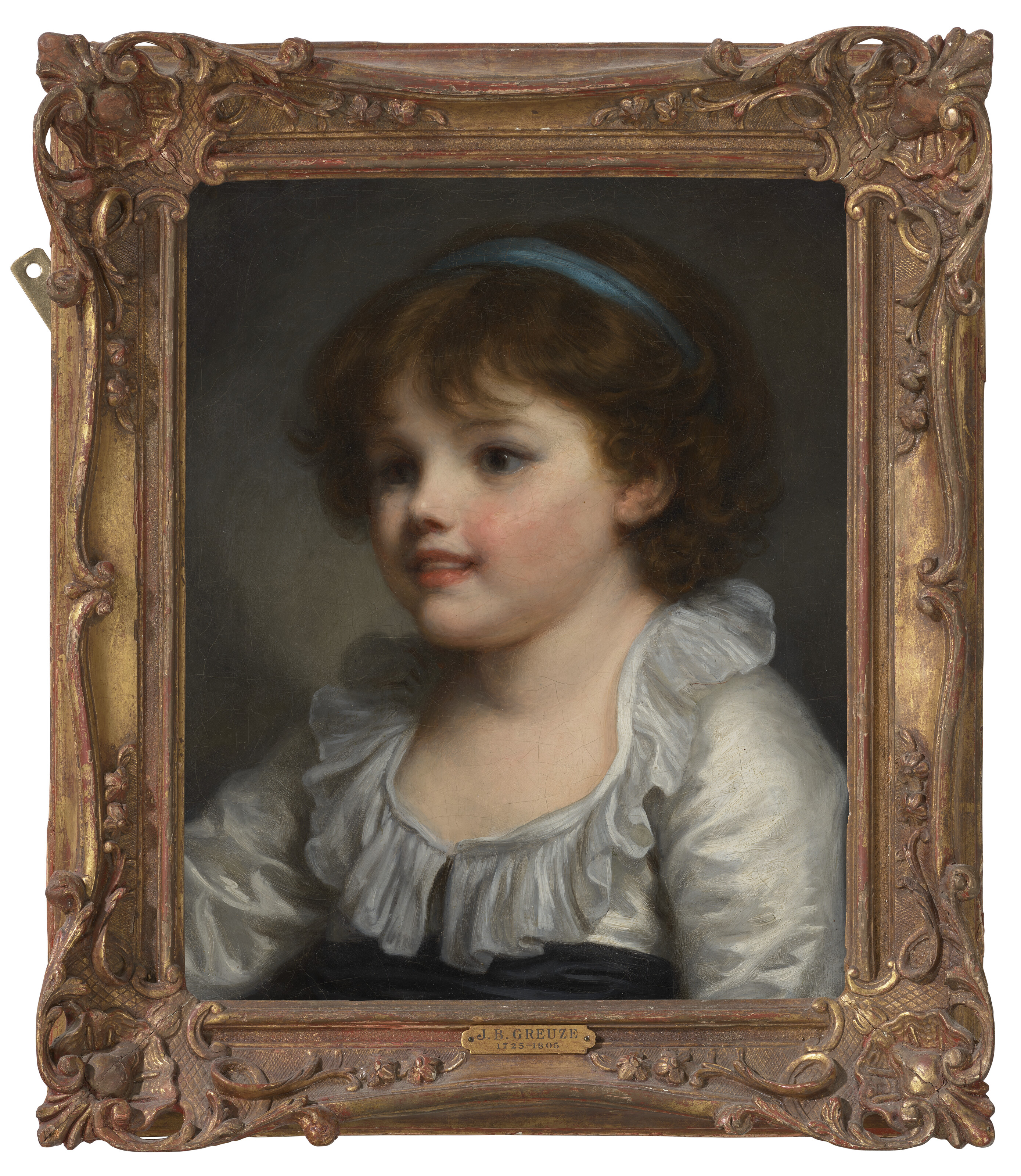 Jean-Baptiste Greuze — Портрет девушки, длиной до груди, изображение 2
