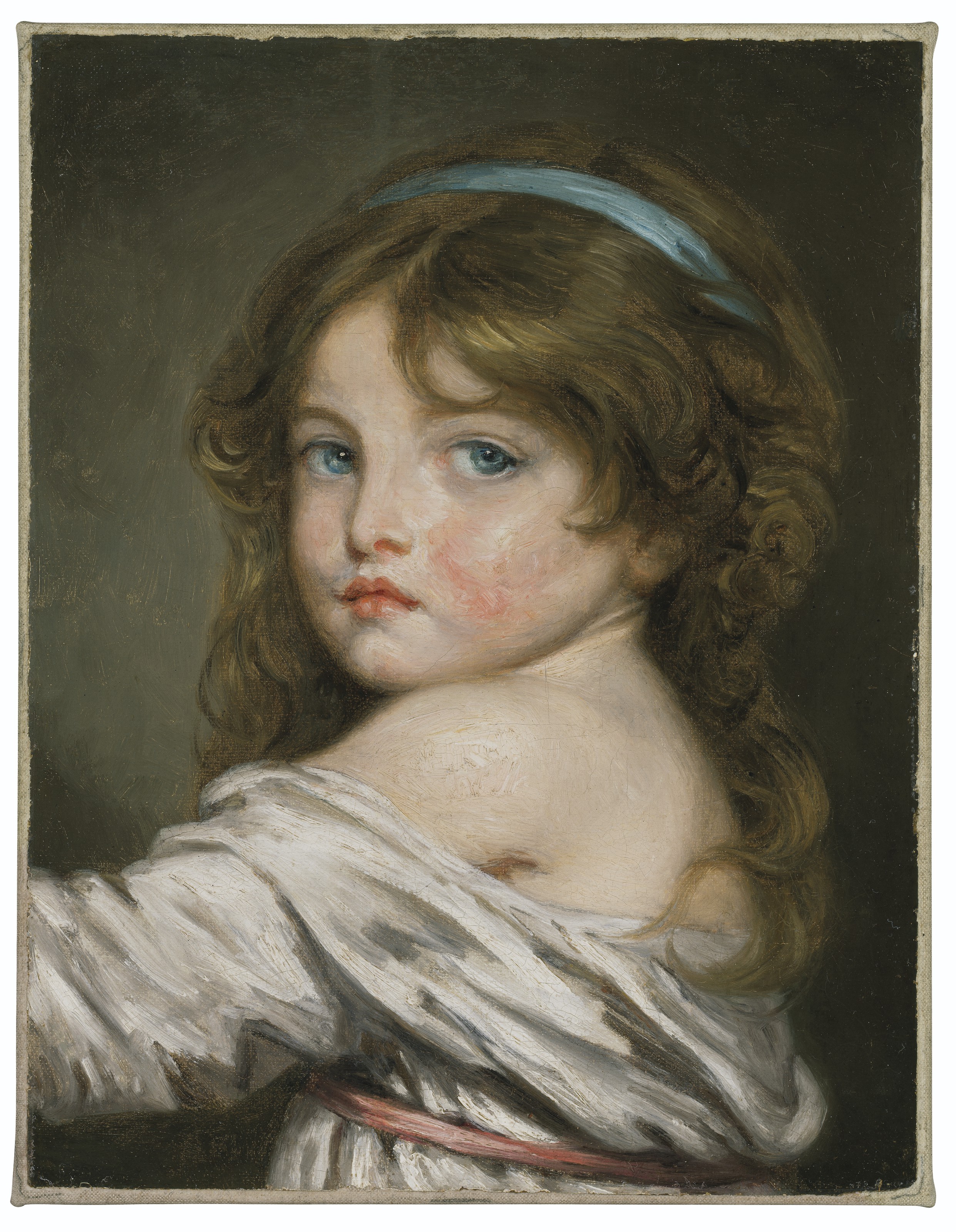 Jean-Baptiste Greuze — Девушка, оглядывающаяся через плечо