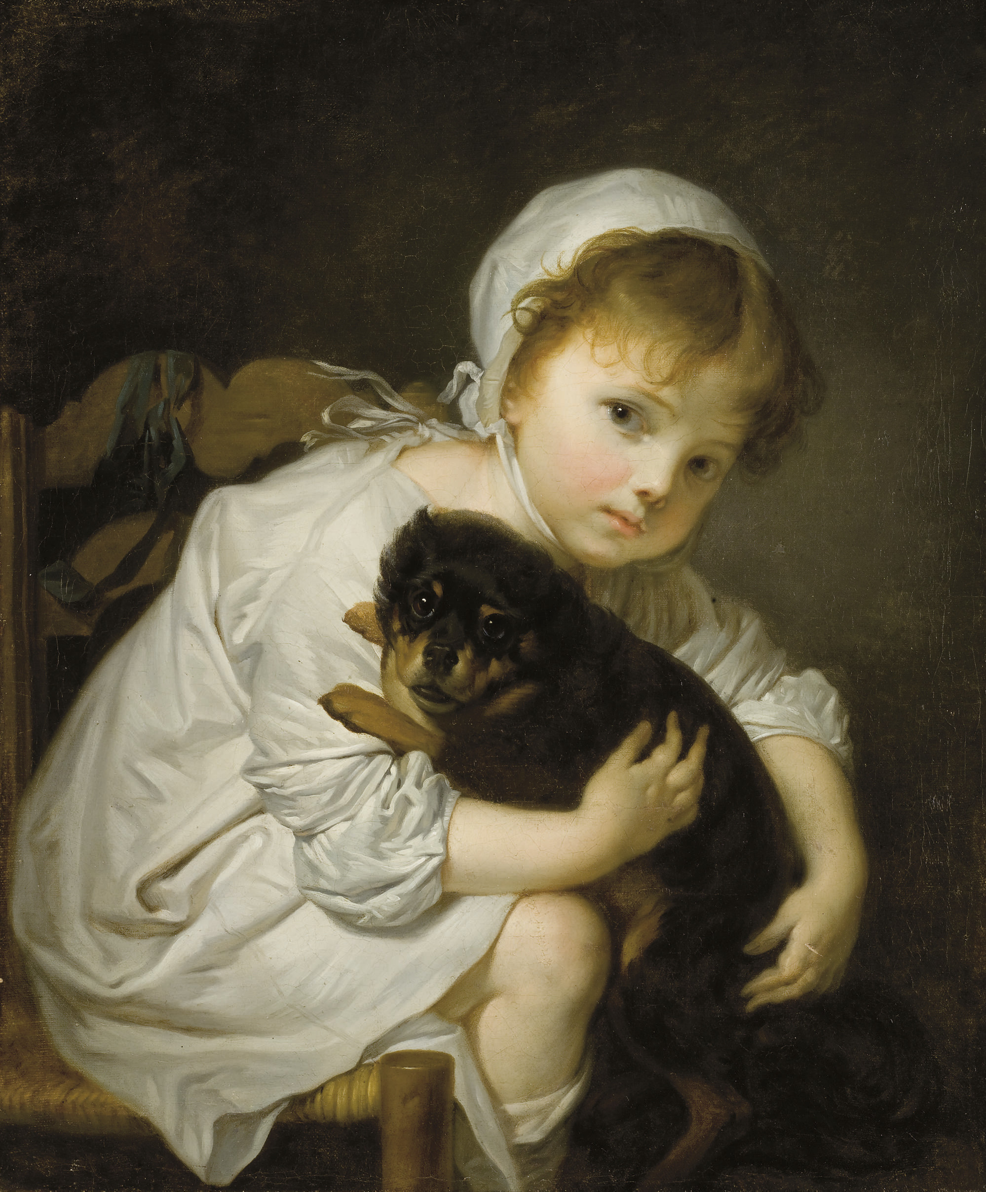 Jean-Baptiste Greuze — Маленькая девочка с ребенком