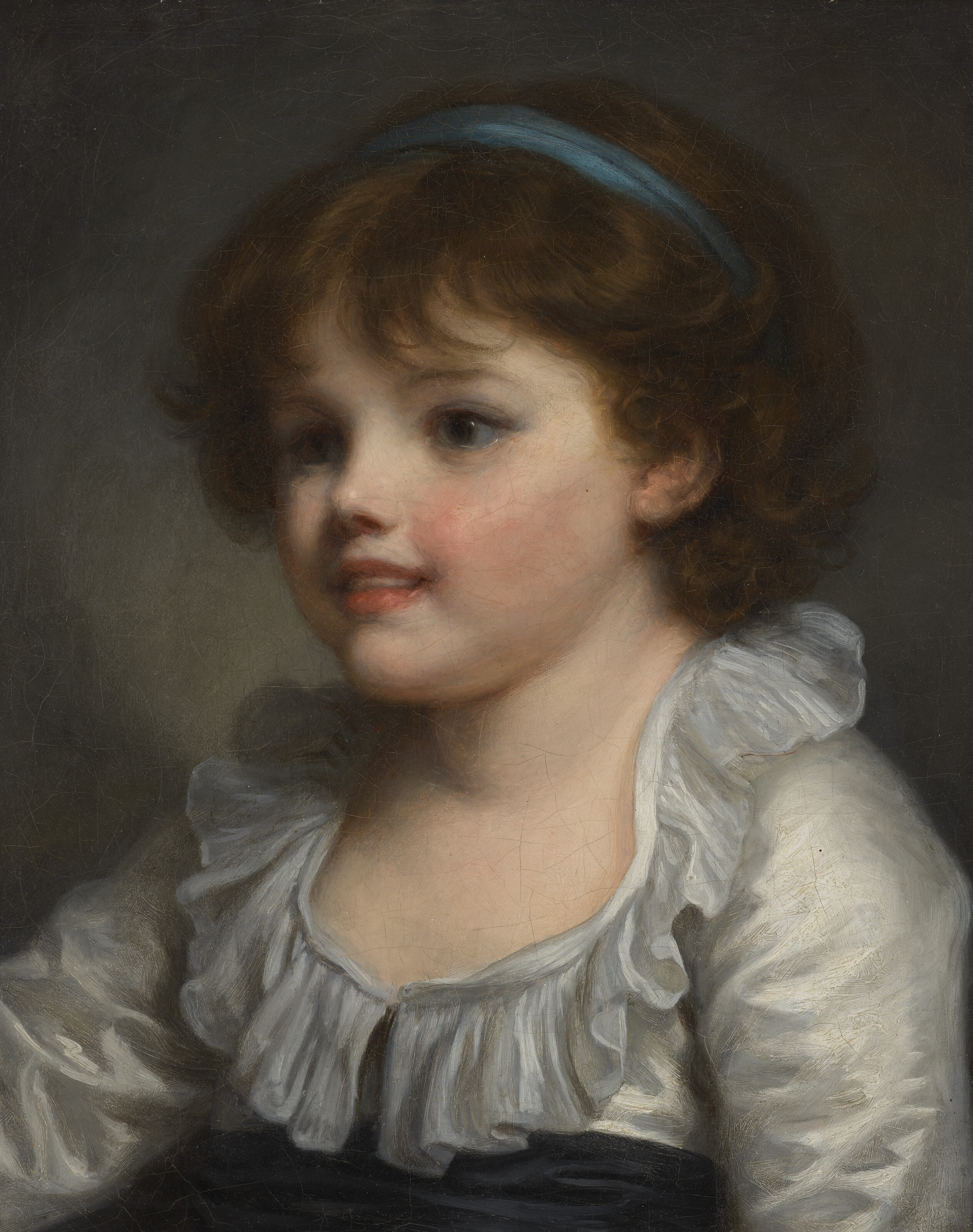 Jean-Baptiste Greuze — Портрет девушки, длиной до груди