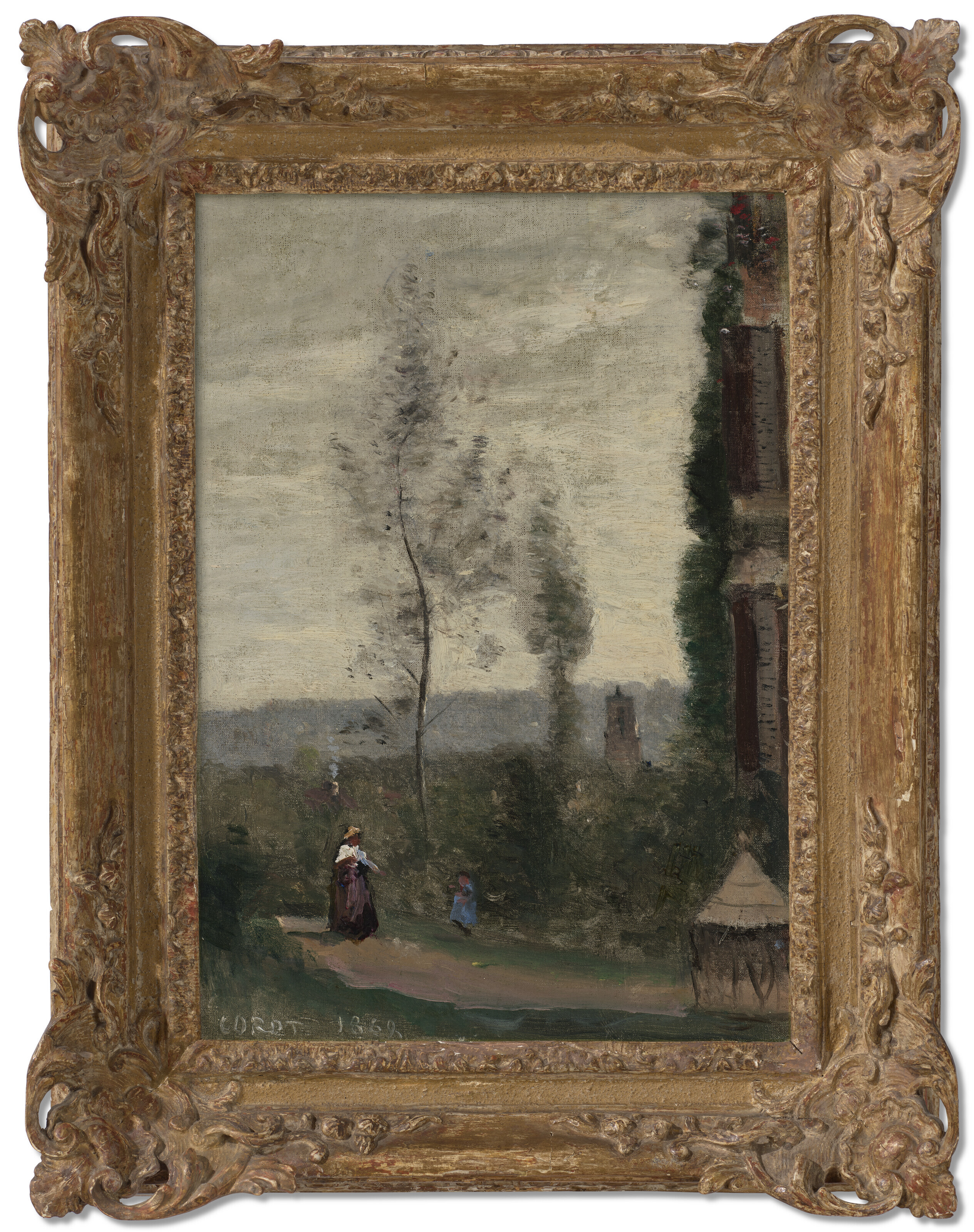 Jean-Baptiste-Camille Corot — Куломье, сад М. Прешеза, изображение 2