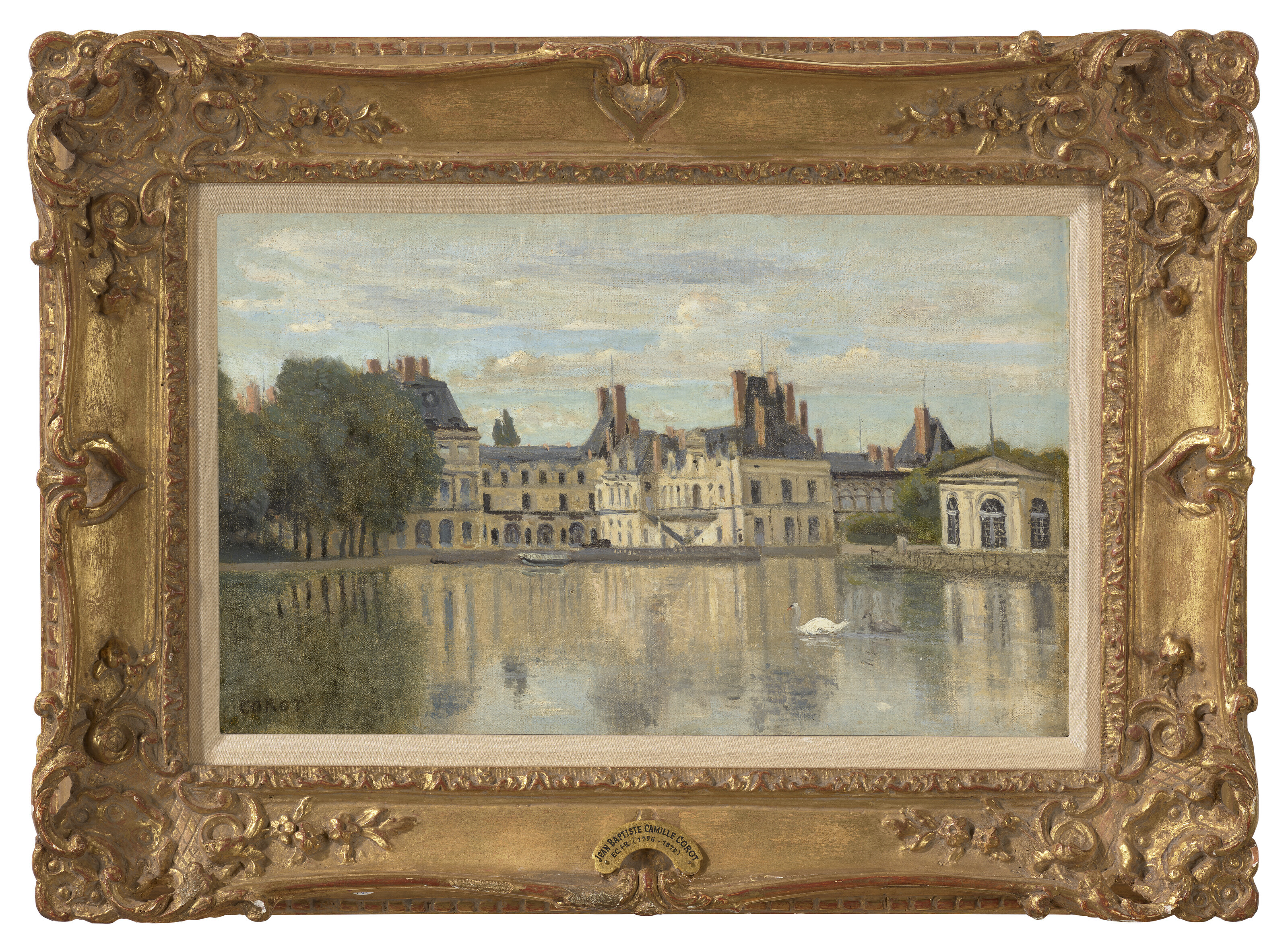 Jean-Baptiste-Camille Corot — Фонтенбло - замок у подножия горы, изображение 2