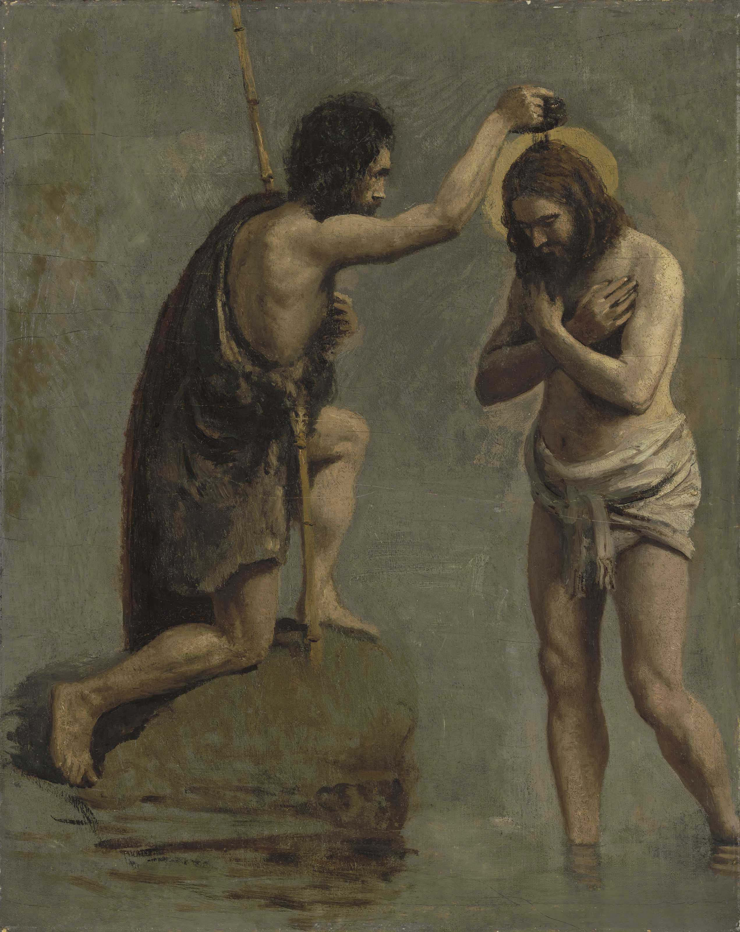 Jean-Baptiste-Camille Corot — Иисус и Сен-Жан (этюд к "Крещению Христа")