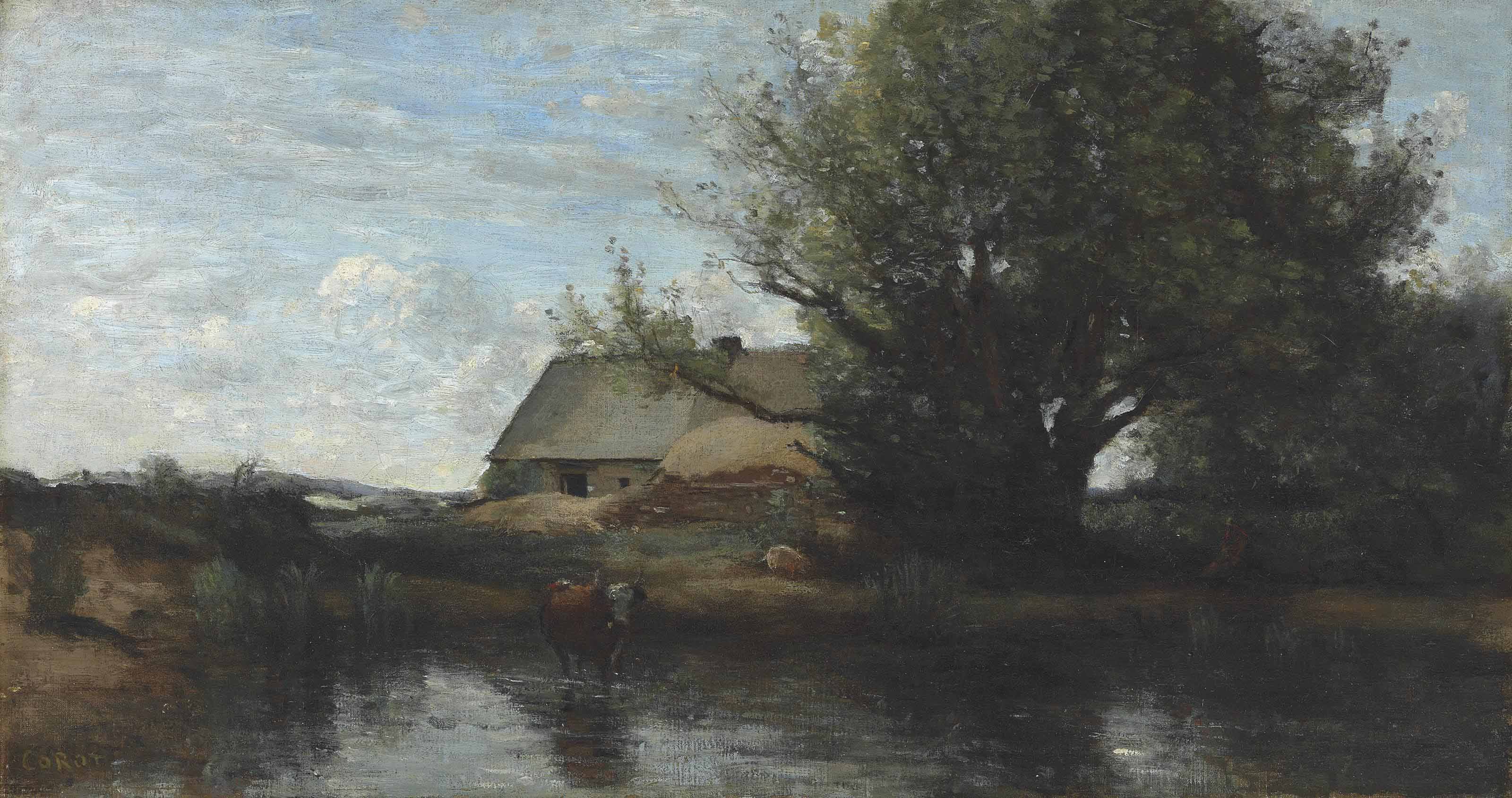 Jean-Baptiste-Camille Corot — Ферма на границе двух стран. Поездка в Бретань