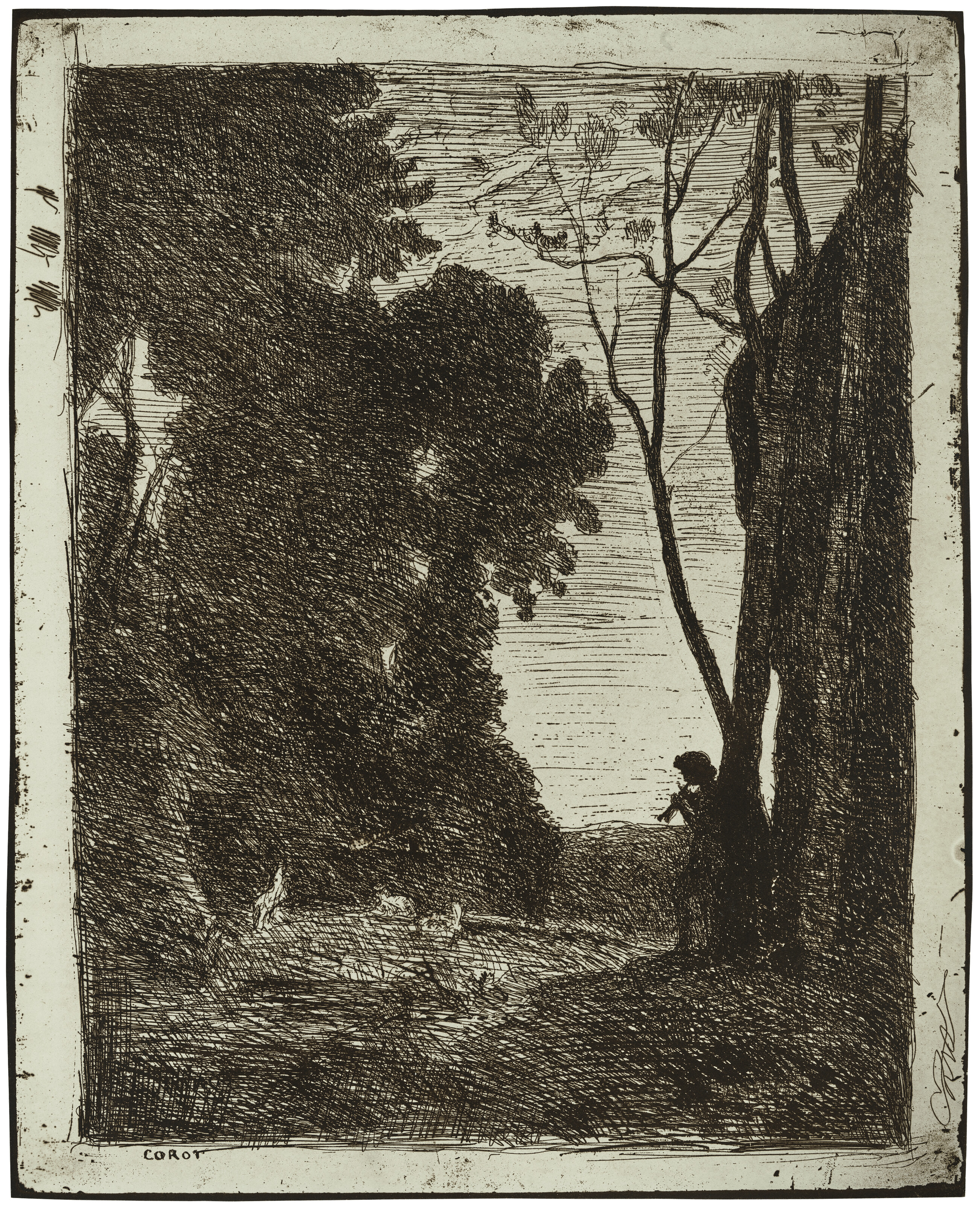 Jean-Baptiste-Camille Corot — Ле-пти-бержер (планш, 2э)