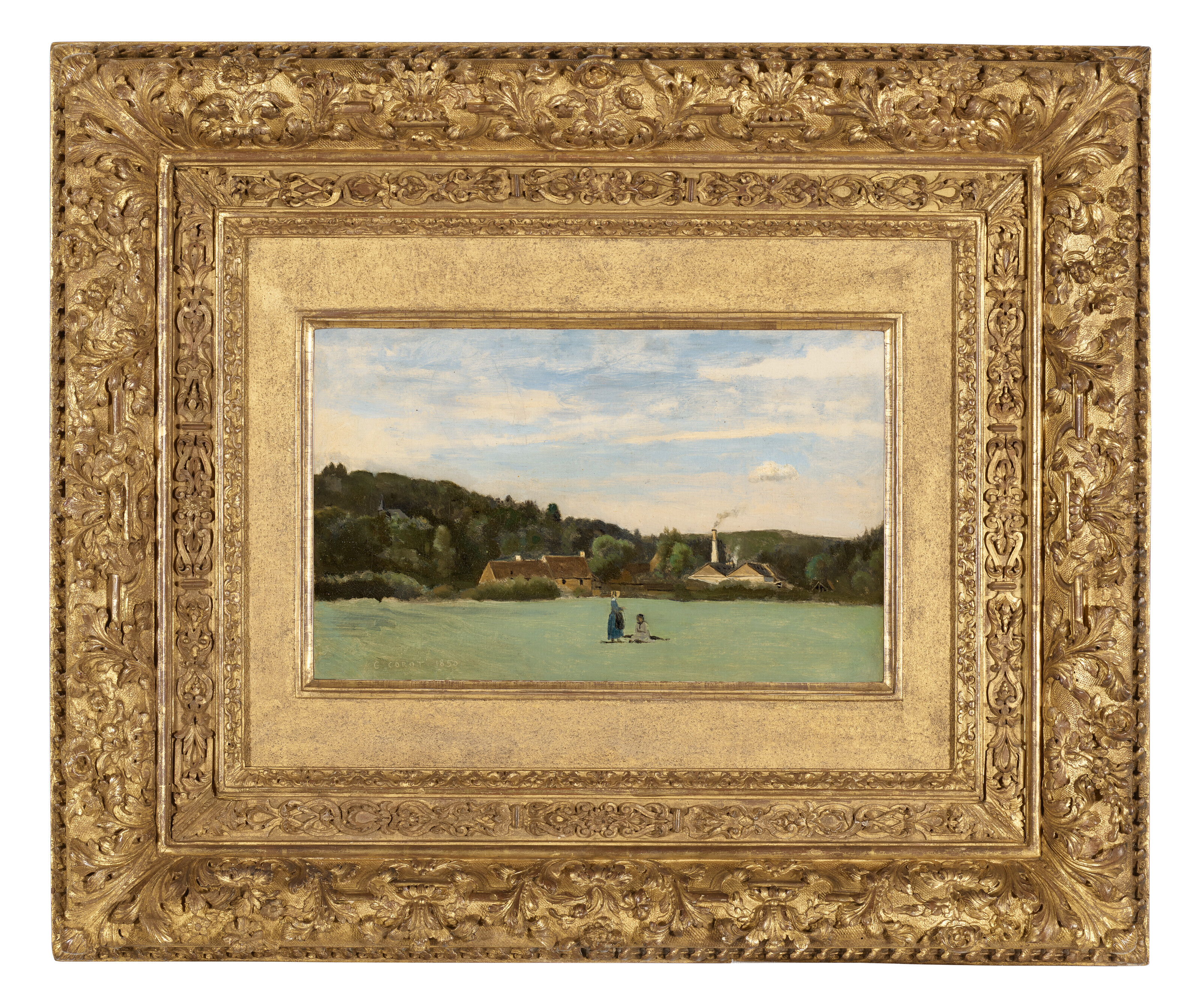 Jean-Baptiste-Camille Corot — Бурберуж. Двое молодых людей танцуют в прериях, изображение 2