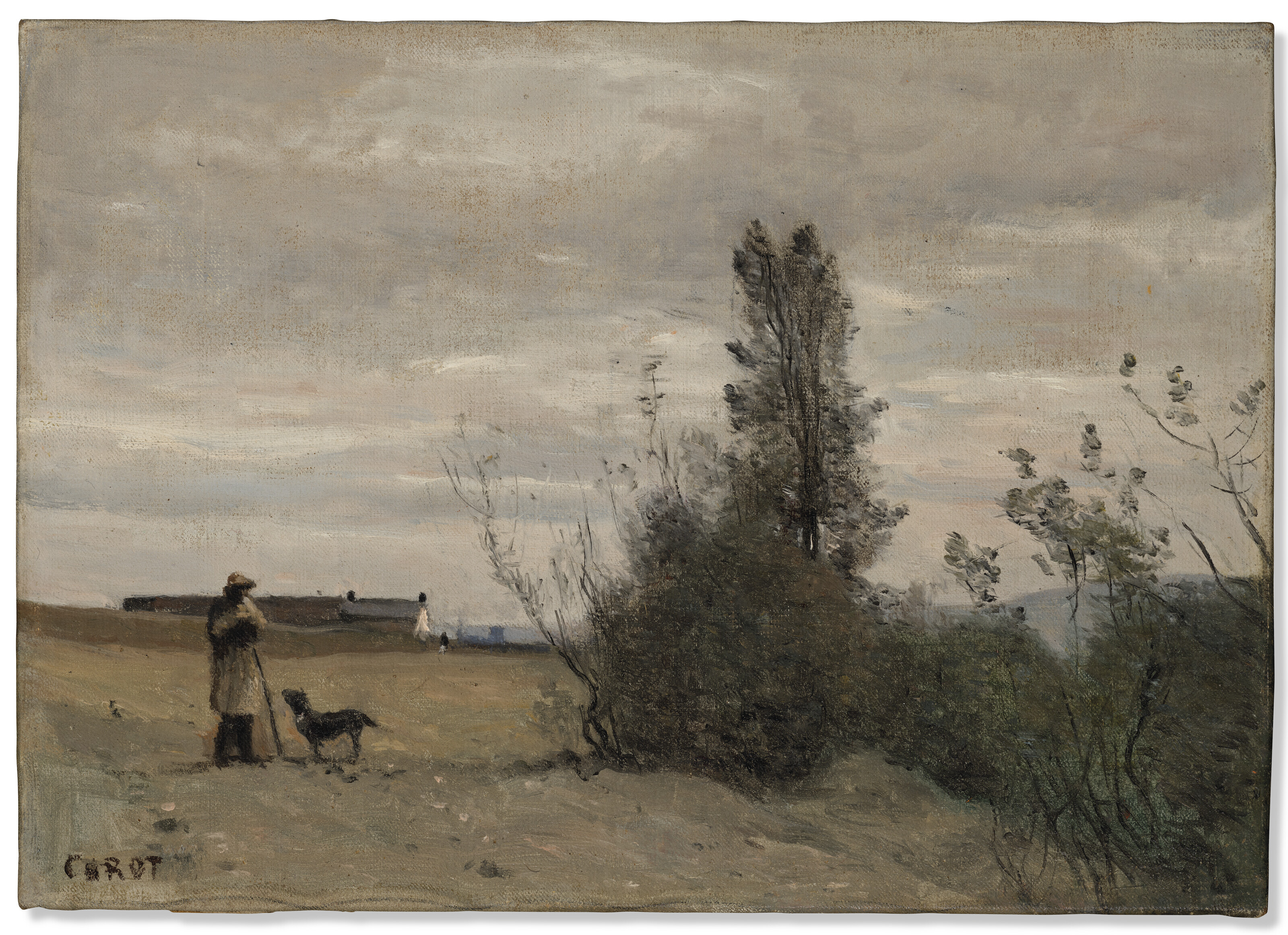 Jean-Baptiste-Camille Corot — Ле Бергер из-за ле чиен Ровера, изображение 3