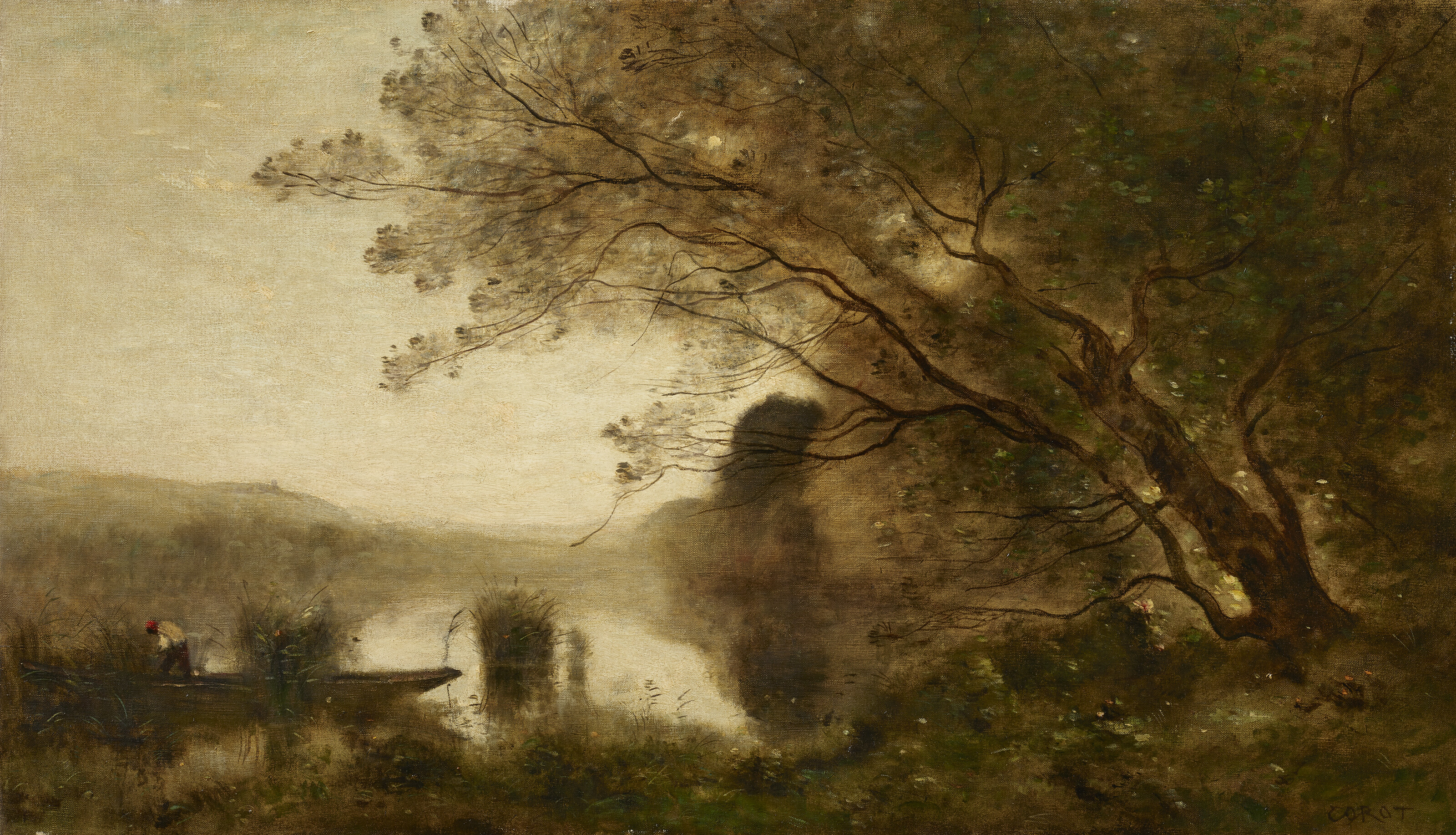 Jean-Baptiste-Camille Corot — Утренние пары в Мортефонтейне