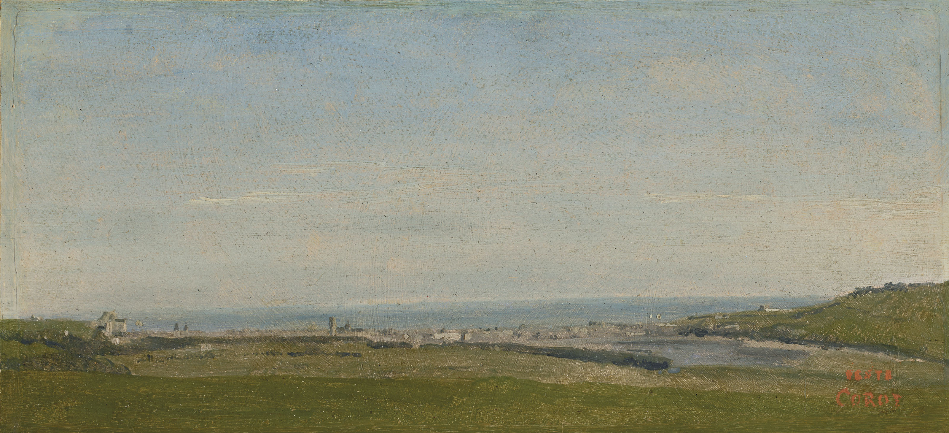 Jean-Baptiste-Camille Corot — Дьепп, великолепная панорама окрестностей