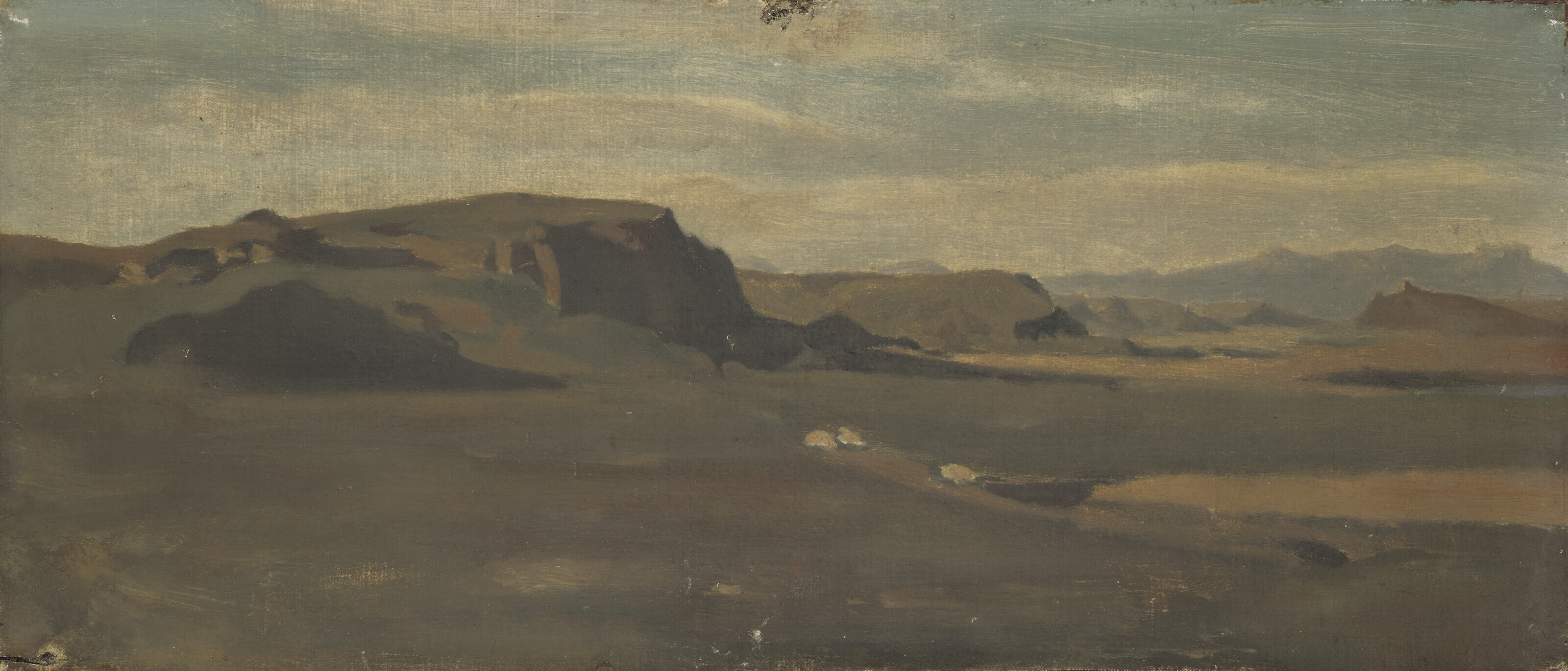 Jean-Baptiste-Camille Corot — Башня Квинто - Роше-де-Назон (Римская кампания)