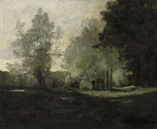 Jean-Baptiste-Camille Corot — Лесистый пейзаж