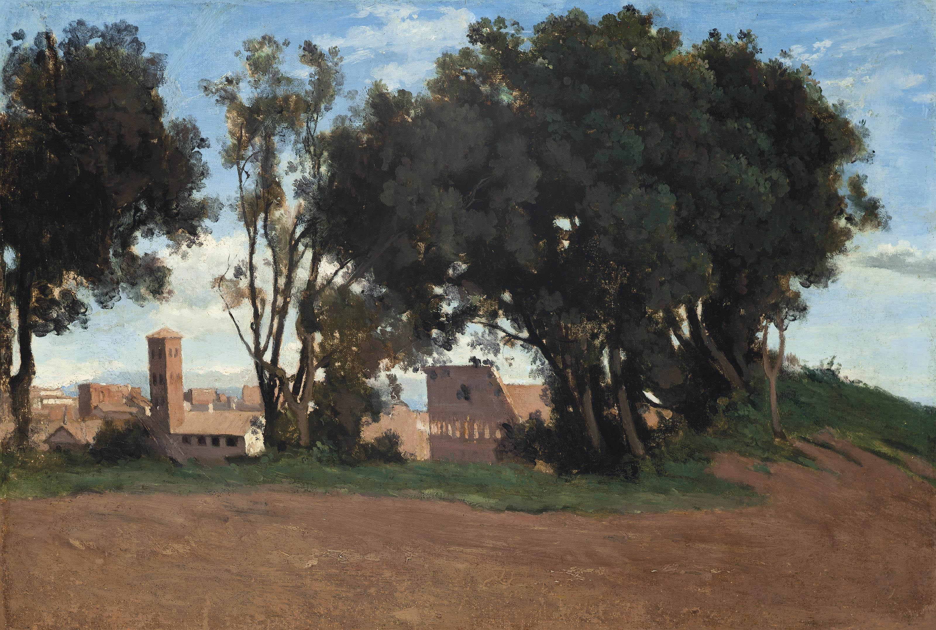 Jean-Baptiste-Camille Corot — Колизей, видимый из сада Фарнезе