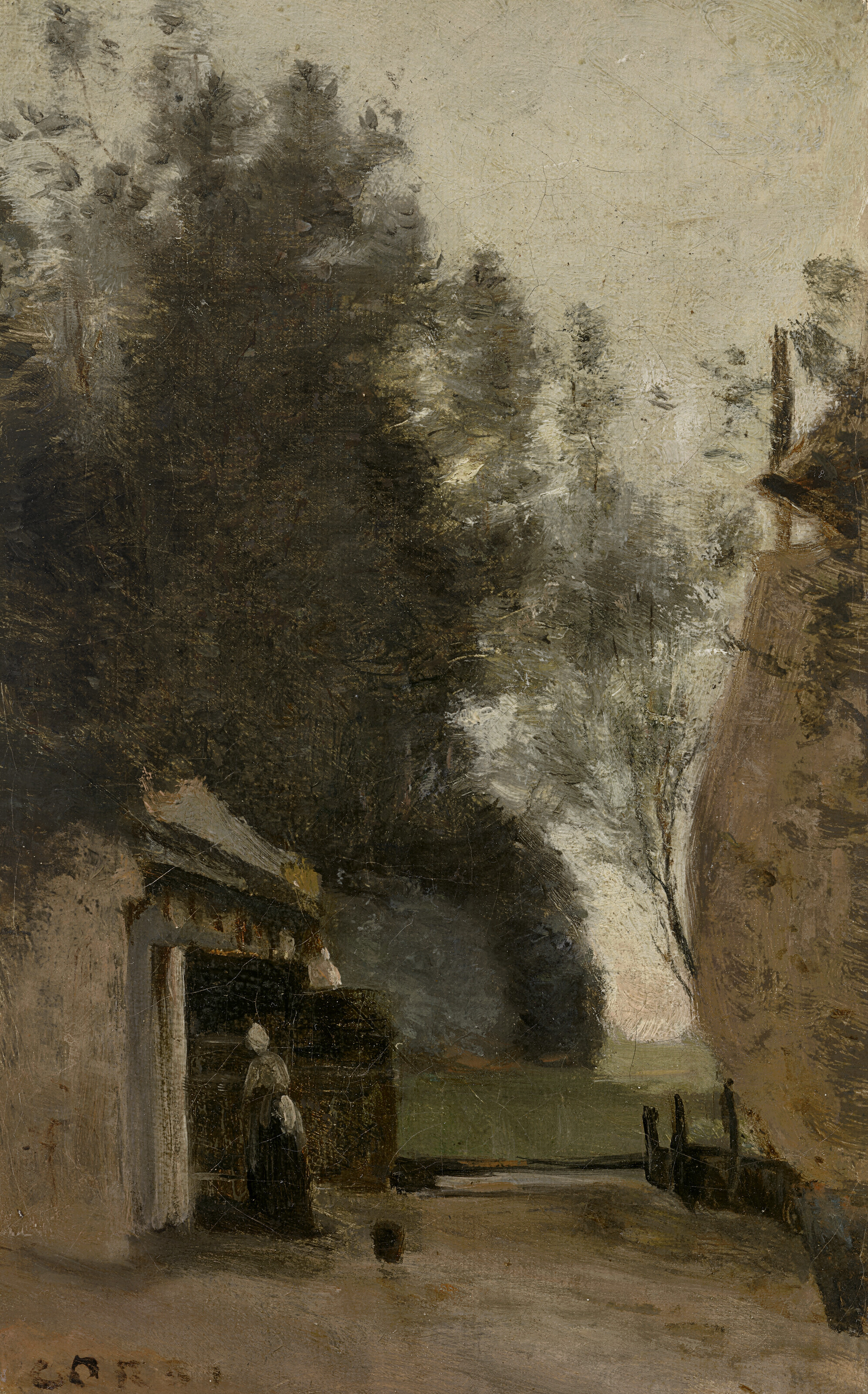 Jean-Baptiste-Camille Corot — Окрестности Амстердама, маленькая ферма на границе Амстердама