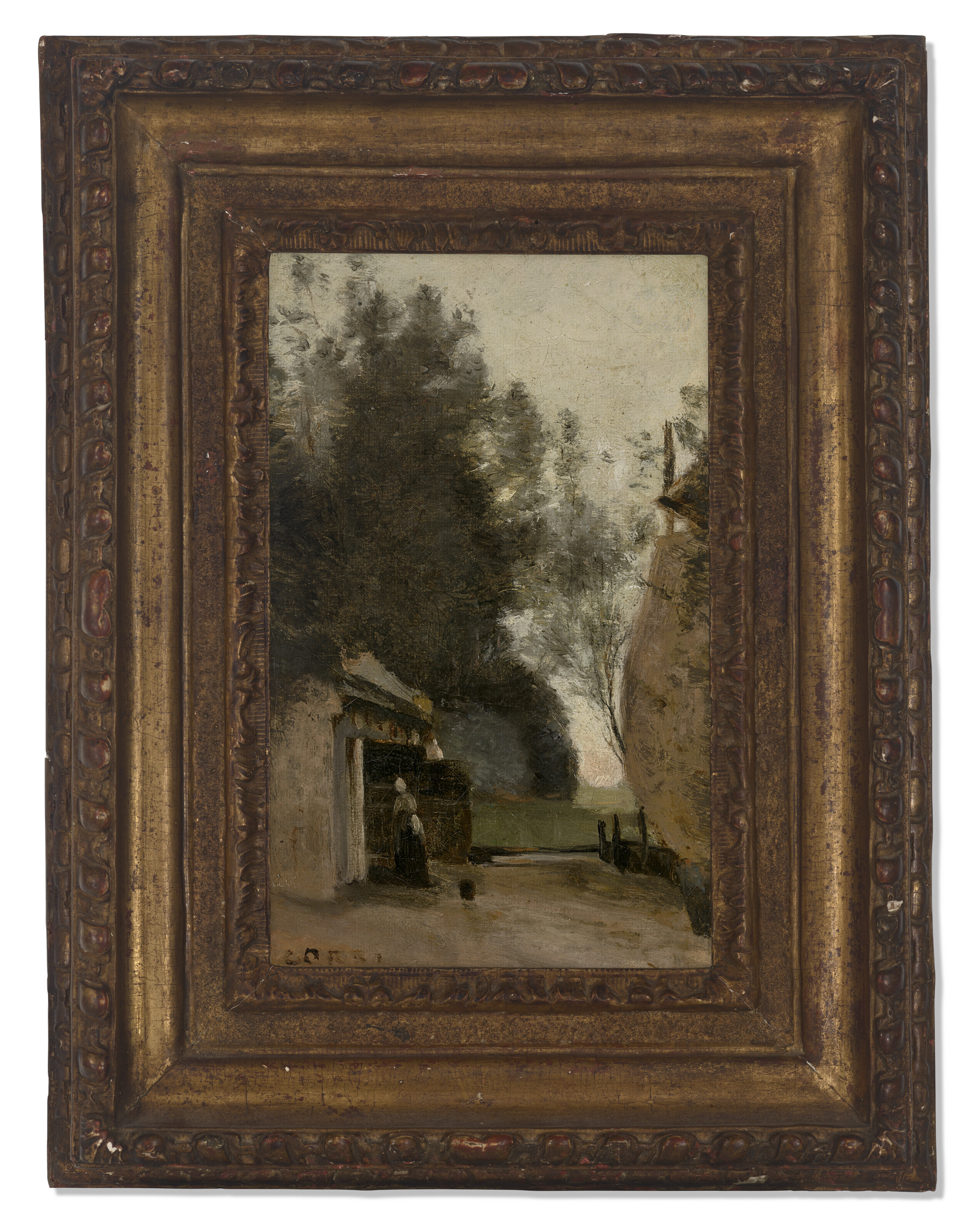 Jean-Baptiste-Camille Corot — Окрестности Амстердама, маленькая ферма на границе Амстердама, изображение 2