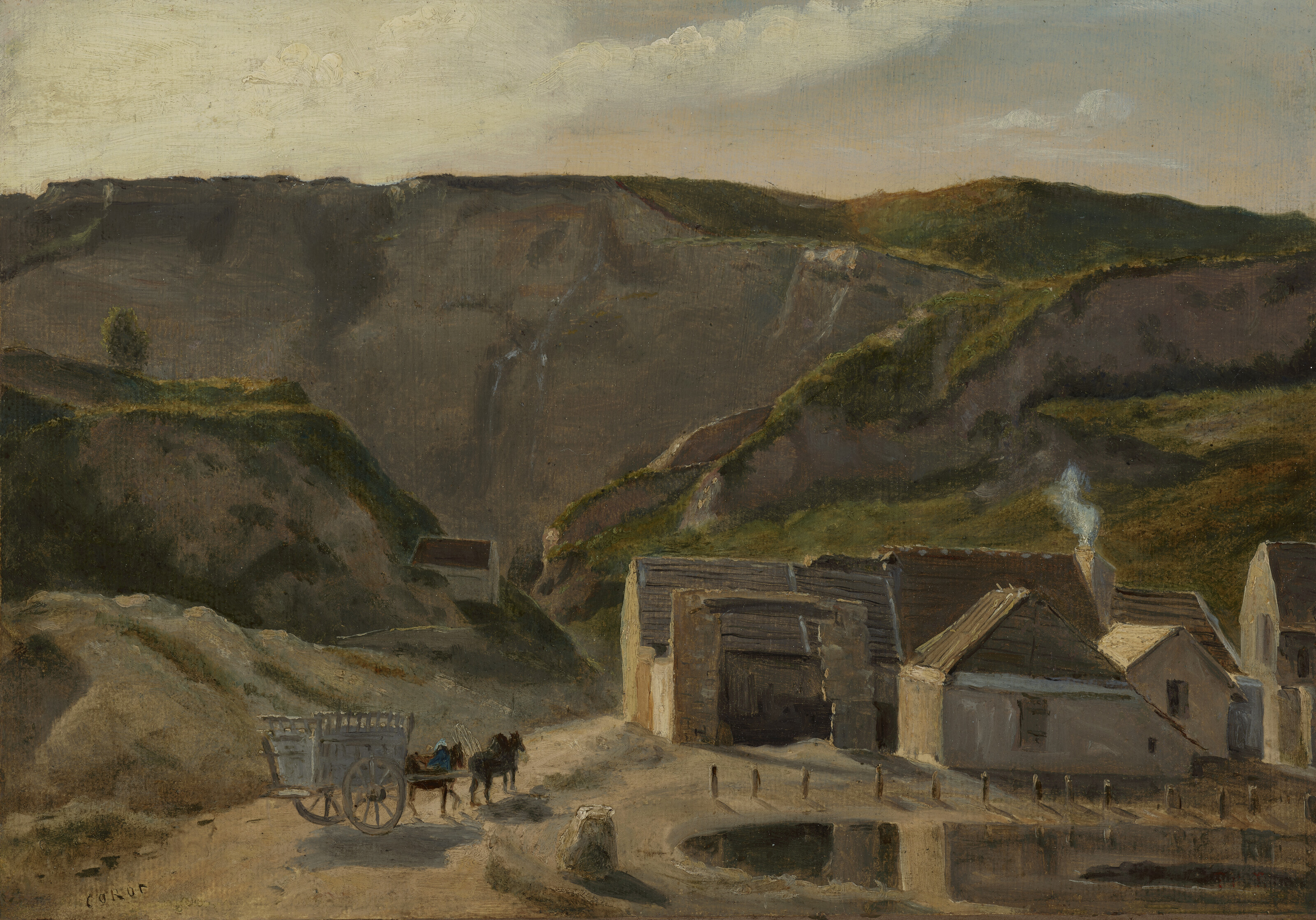 Jean-Baptiste-Camille Corot — Ла-Платриер (деревня в горах)