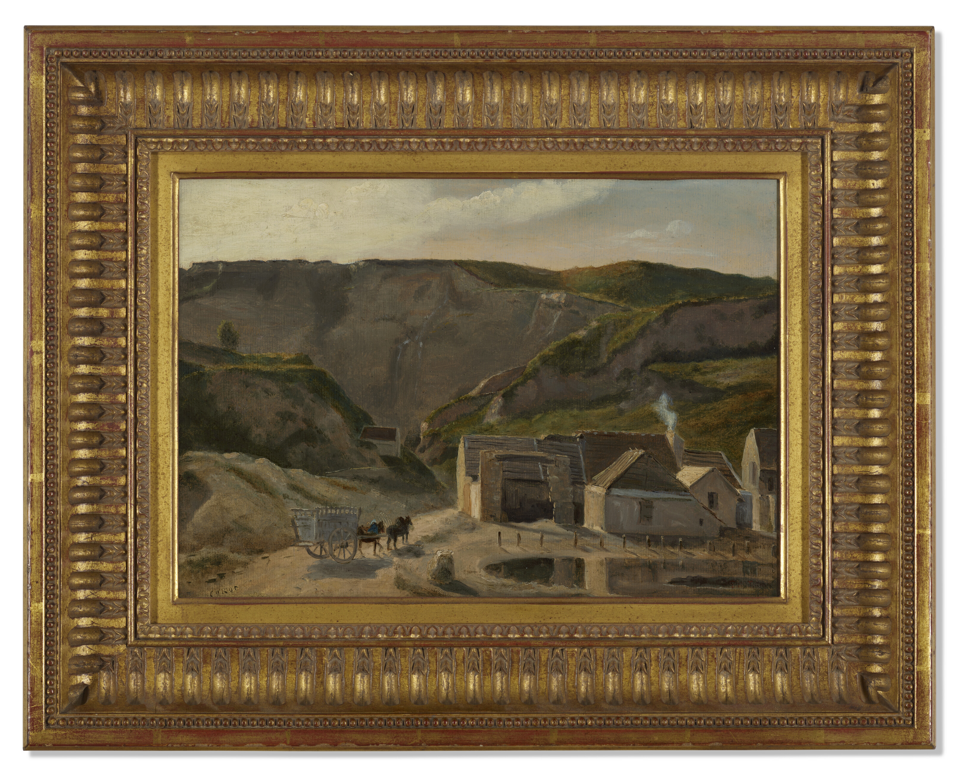 Jean-Baptiste-Camille Corot — Ла-Платриер (деревня в горах), изображение 2