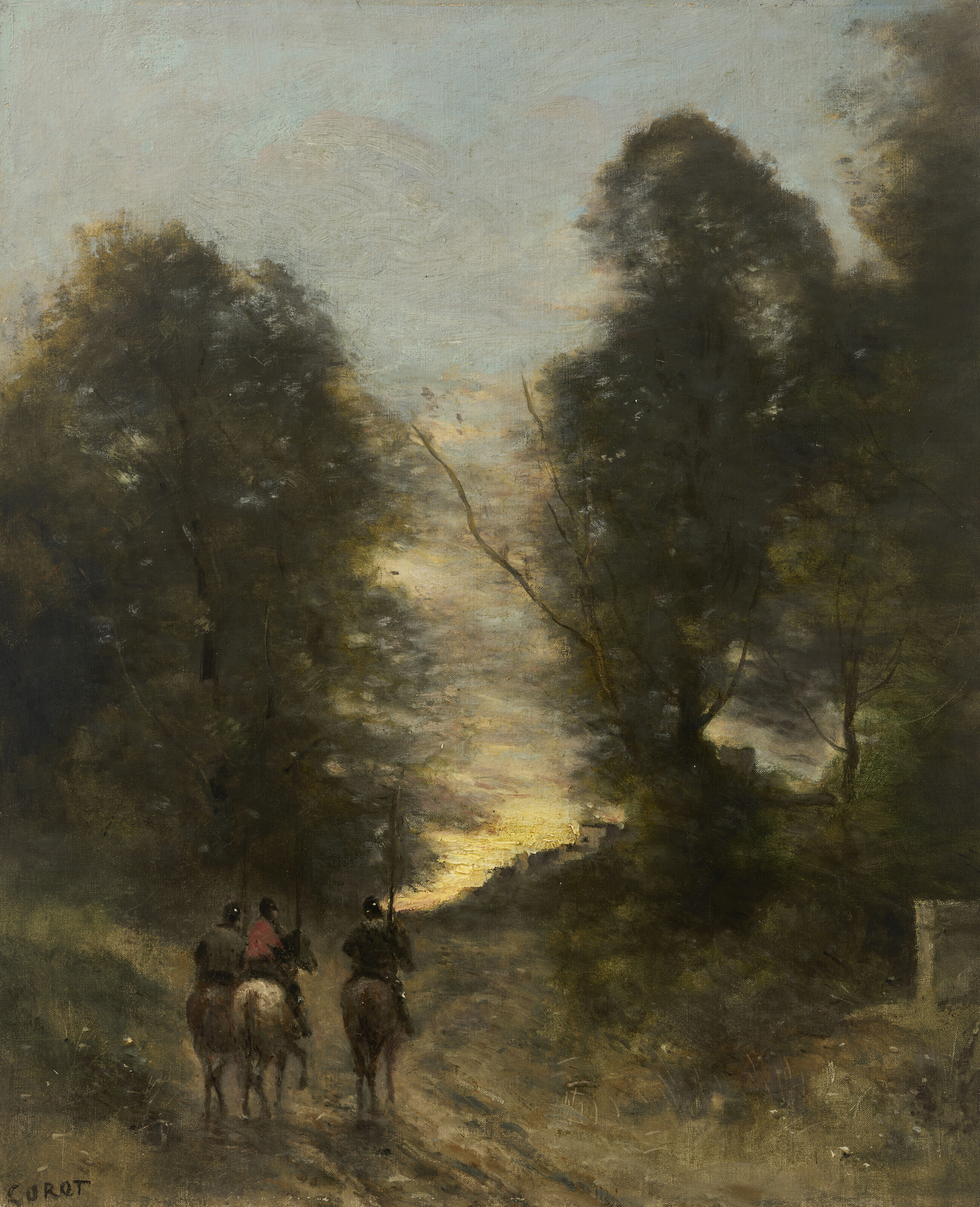 Jean-Baptiste-Camille Corot — Кавалеры голуа танцуют без оплаты