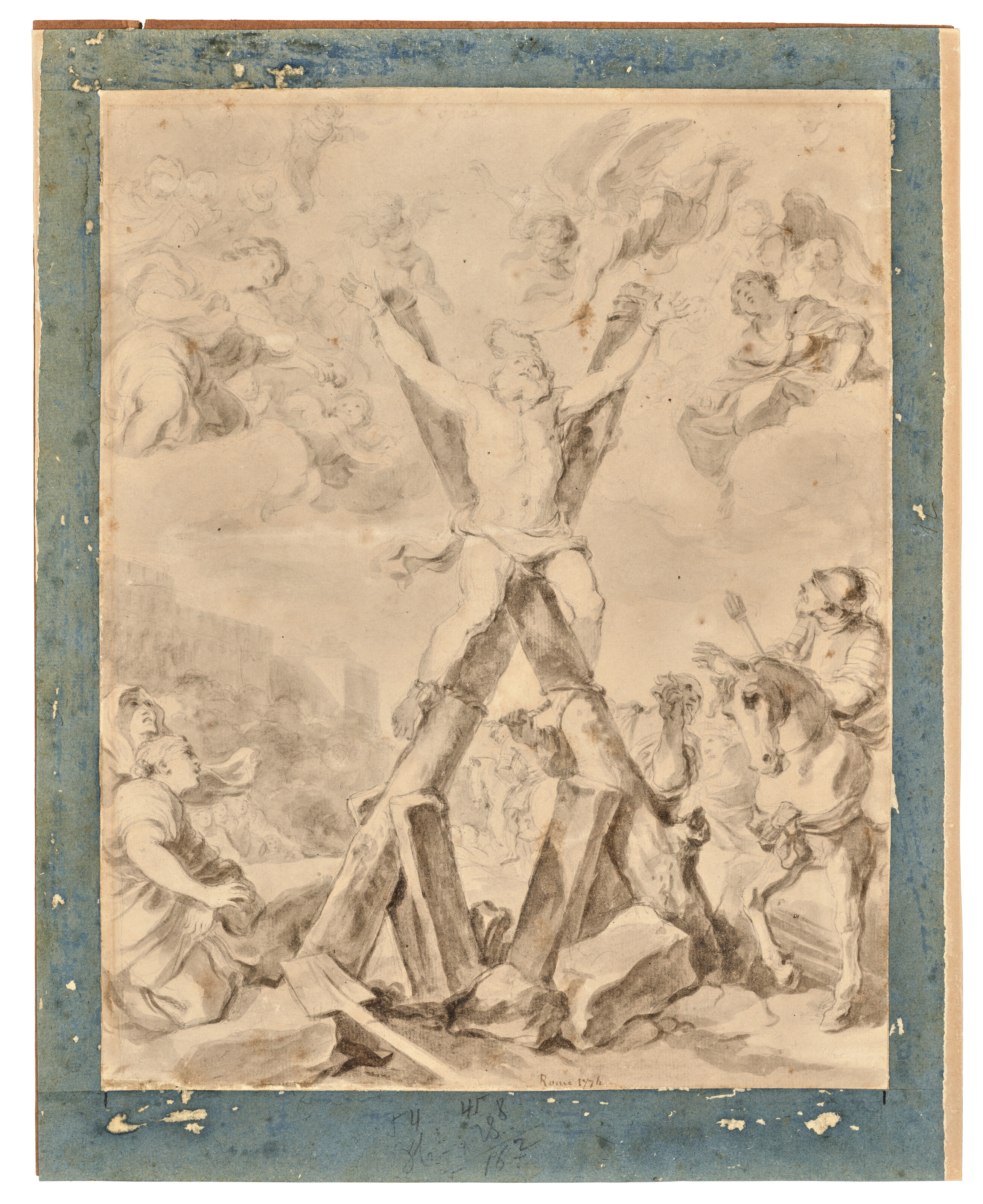 Jean-Honoré Fragonard — Распятие на кресте святого Андре, д'Апре Матиа Прети, изображение 3
