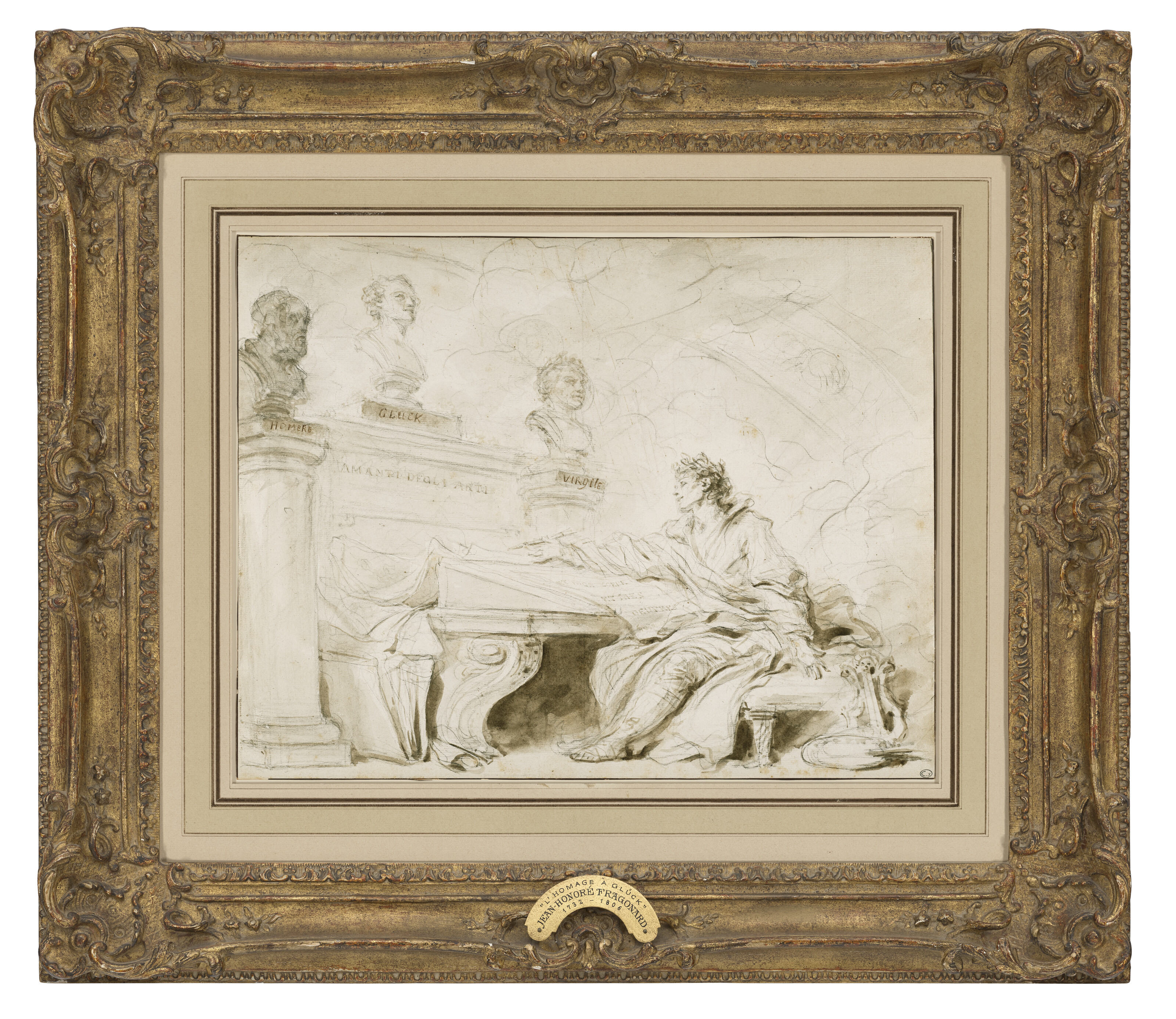 Jean-Honoré Fragonard — Дань уважения Глюку, изображение 2