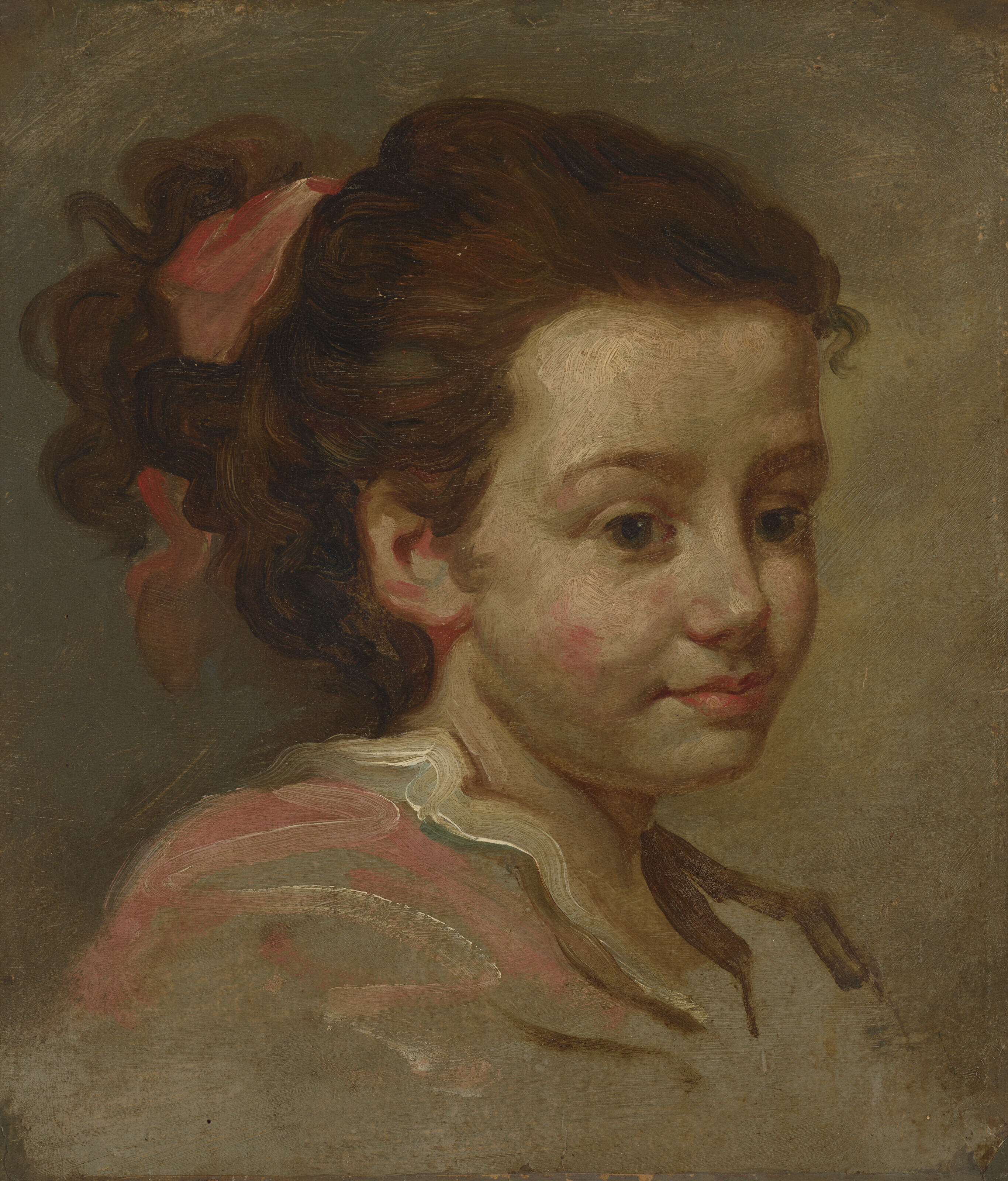 Jean-Honoré Fragonard — Голова молодой девушки