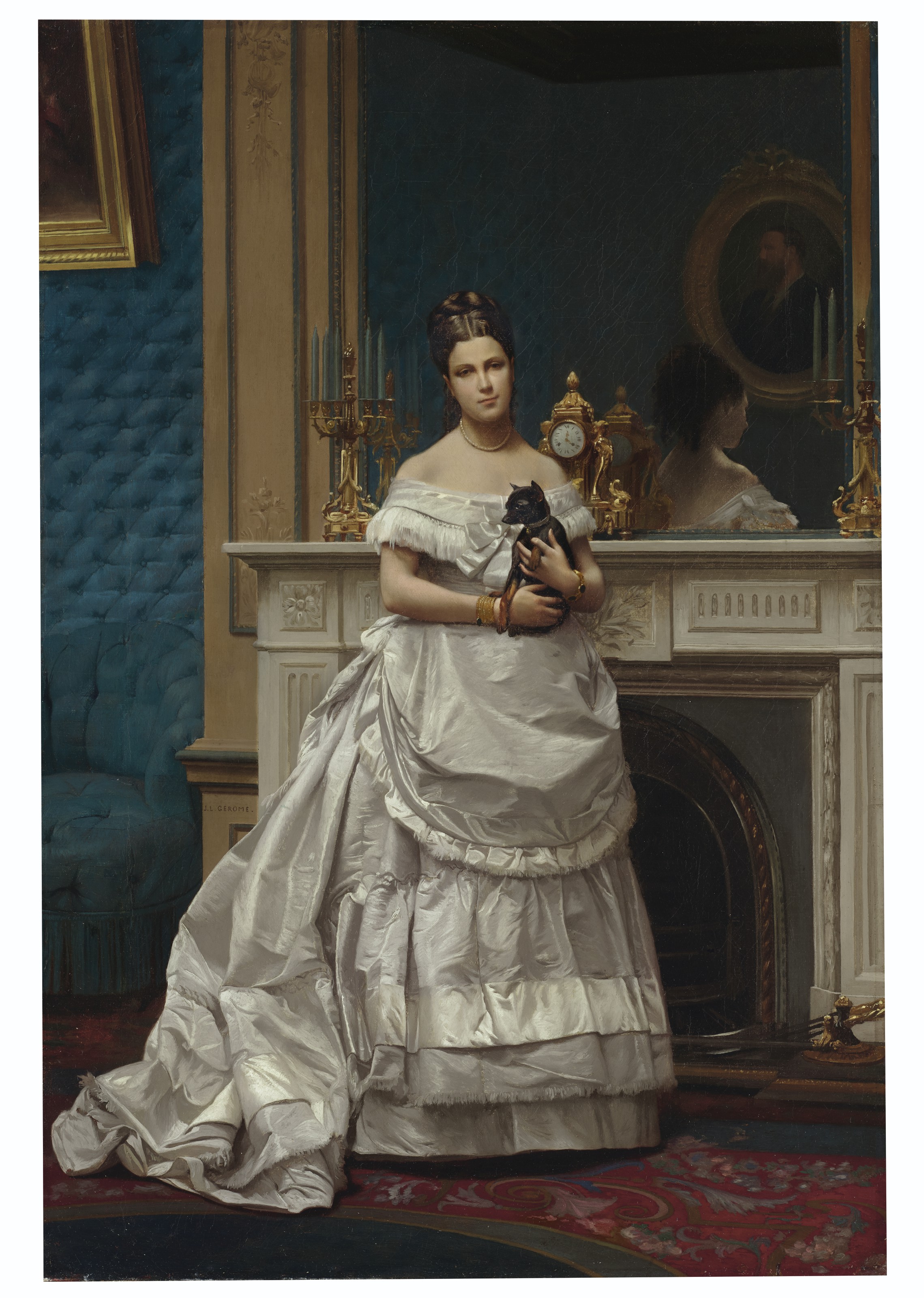 Jean-Leon Gerome — Портрет Марии-Анны д'Эскубле де Сурдис, мадам Шарль-Иоахим Лефевр (1853-1938), ранее считавшийся портретом жены художника, Марии Жером, урожденной Гупиль (1842-1912).